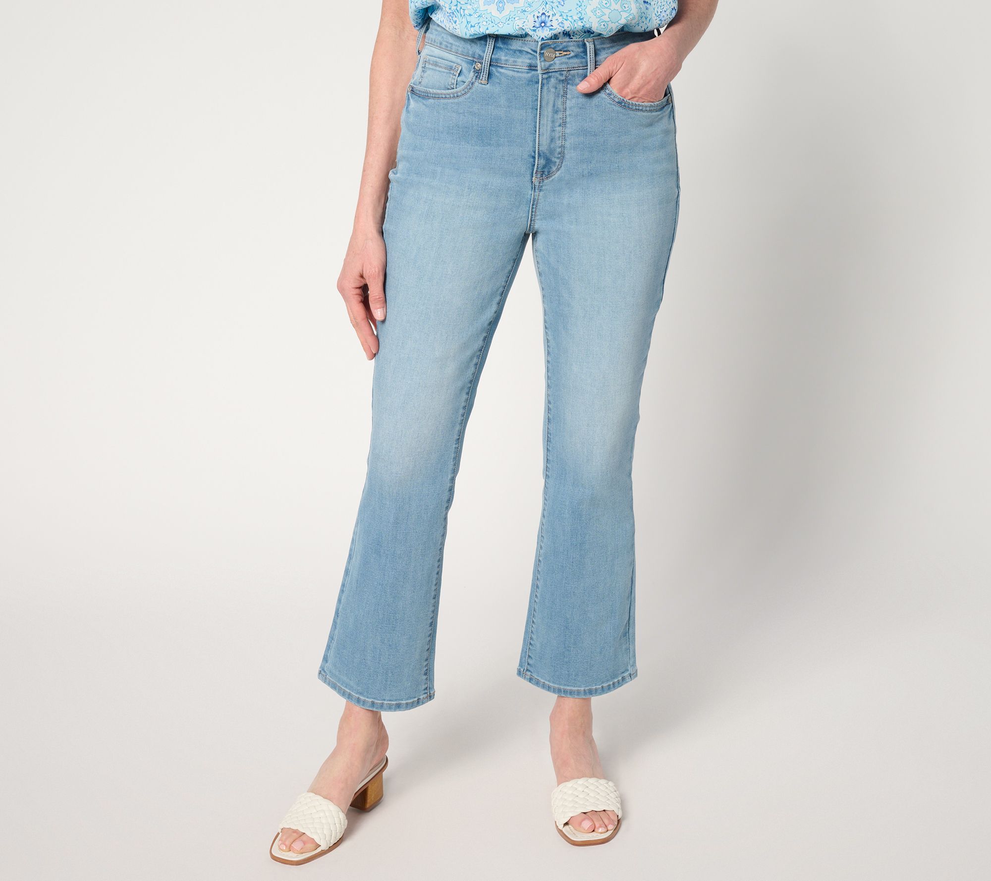 "As Is" NYDJ High Rise Tall Billie Ankle Jeans with Cool Embrace