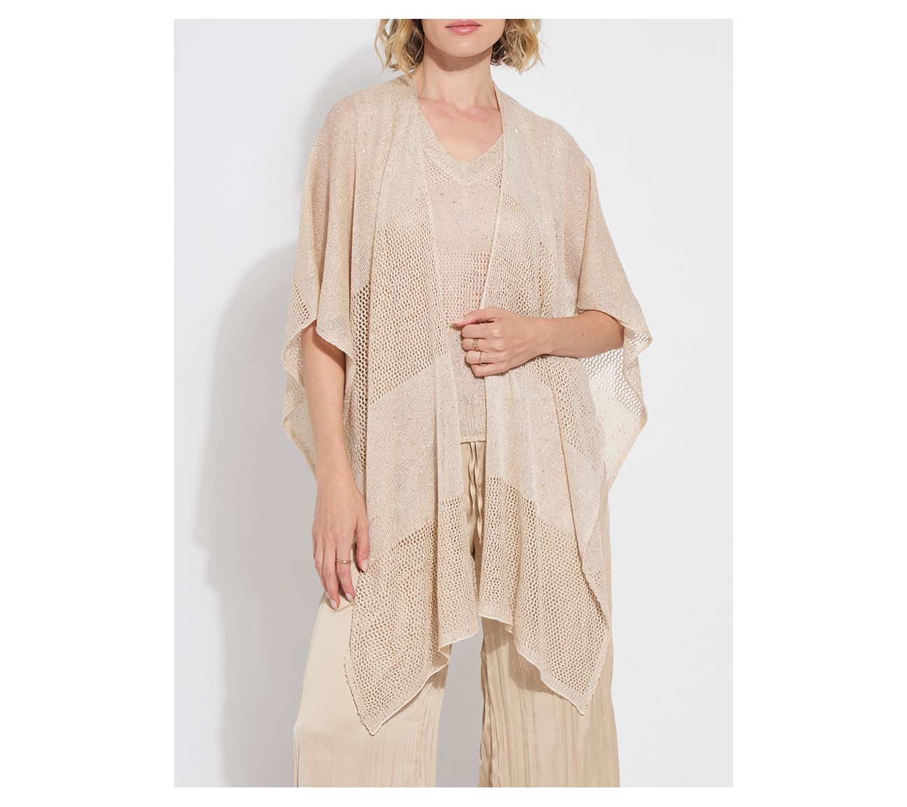 Lysse New York Riva Mesh Sequin Shrug