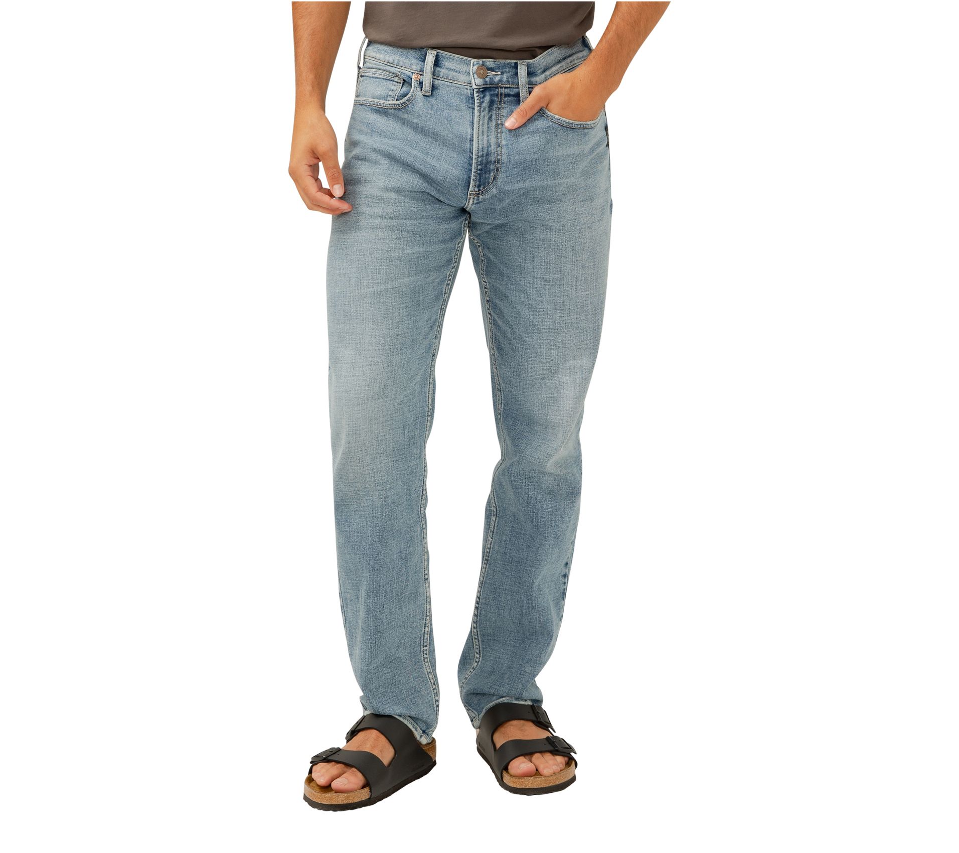 Silver Jeans Co. Men's Eddie Classic Athletic Fit Tapered  Lux