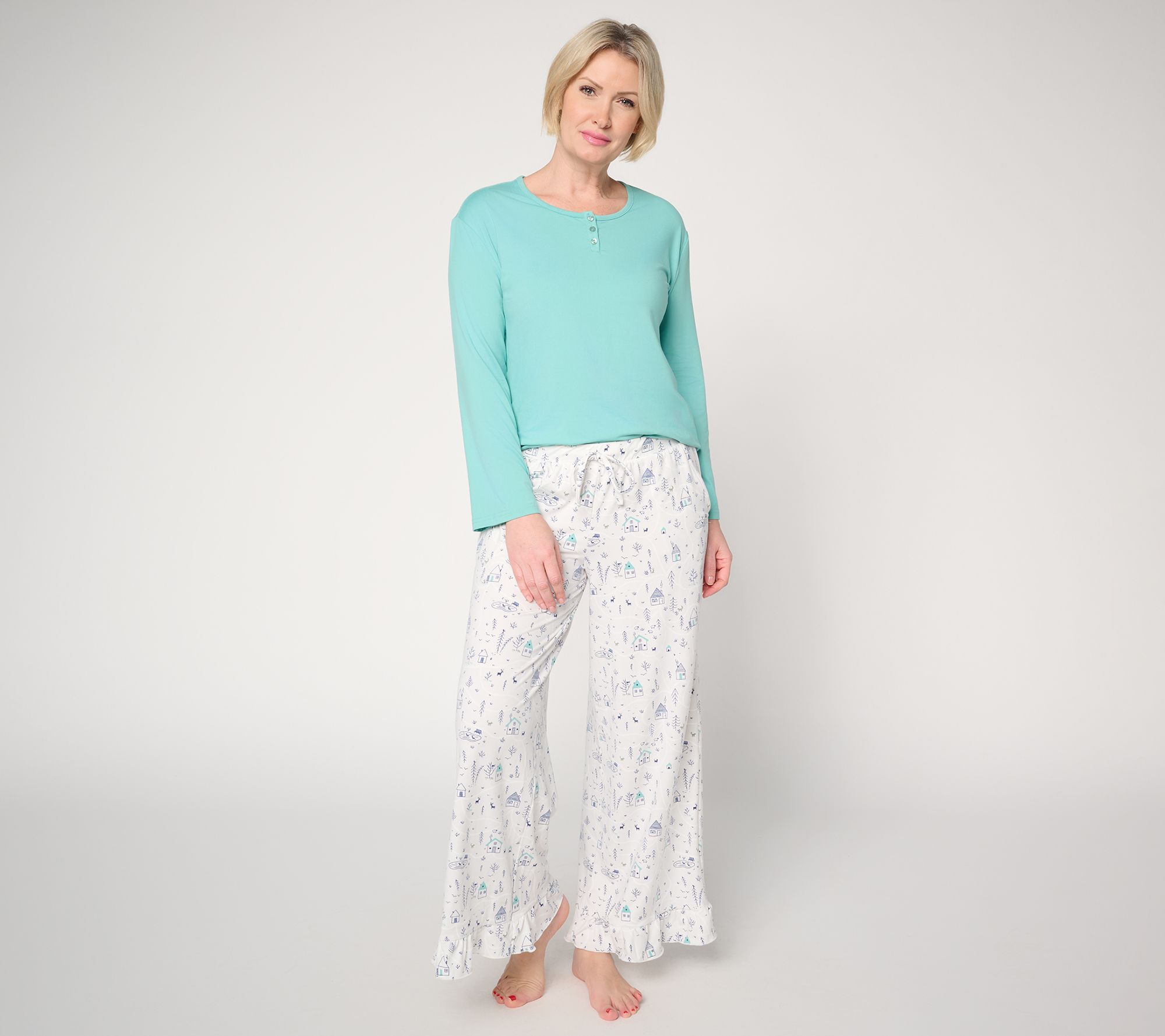 MUK LUKS Dream Cloud True Blue Lounge Set