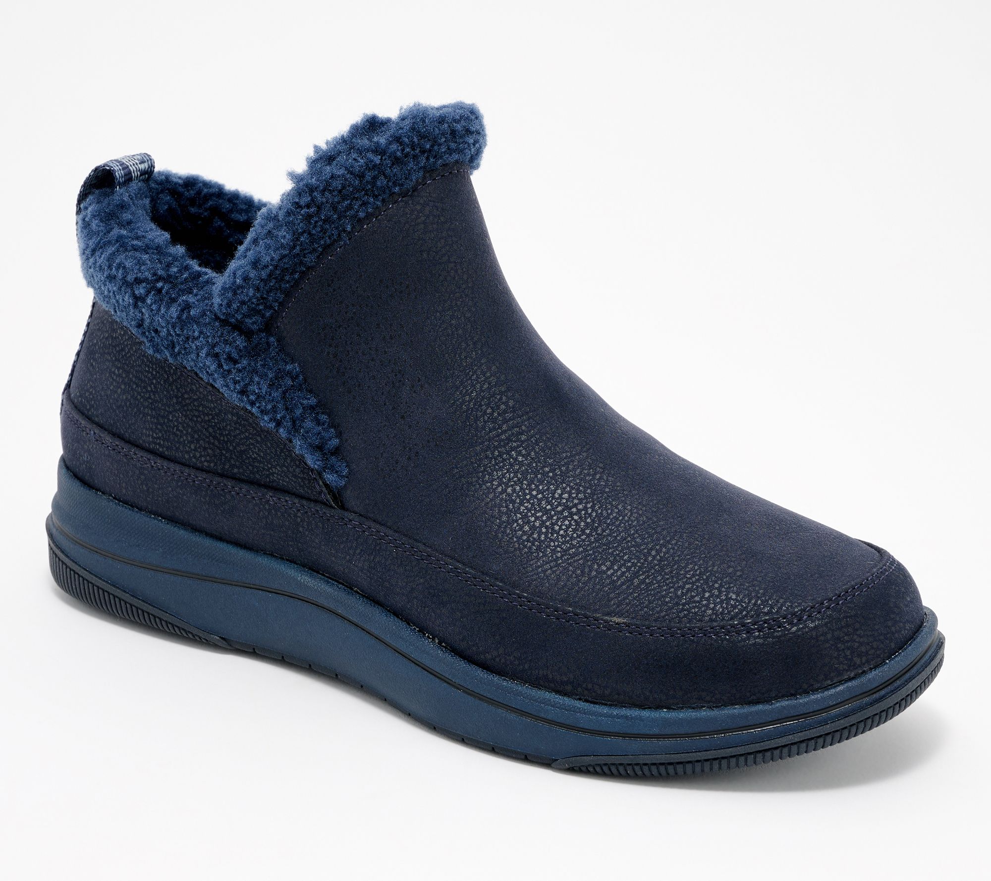Clarks Cloudsteppers Faux Fur Slip-On Booties -Breeze Park