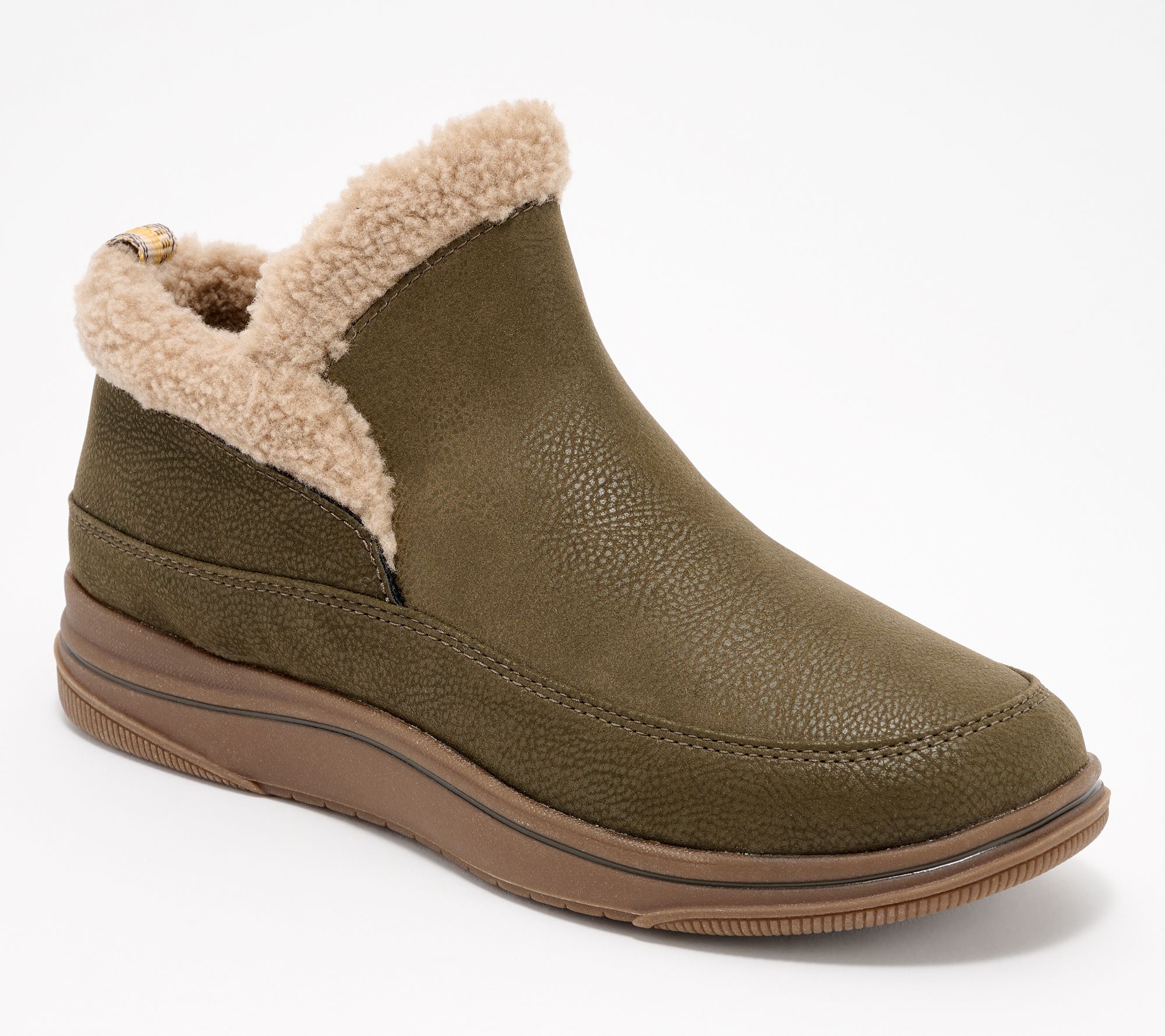 Clarks Cloudsteppers Faux Fur Slip-On Booties -Breeze Park