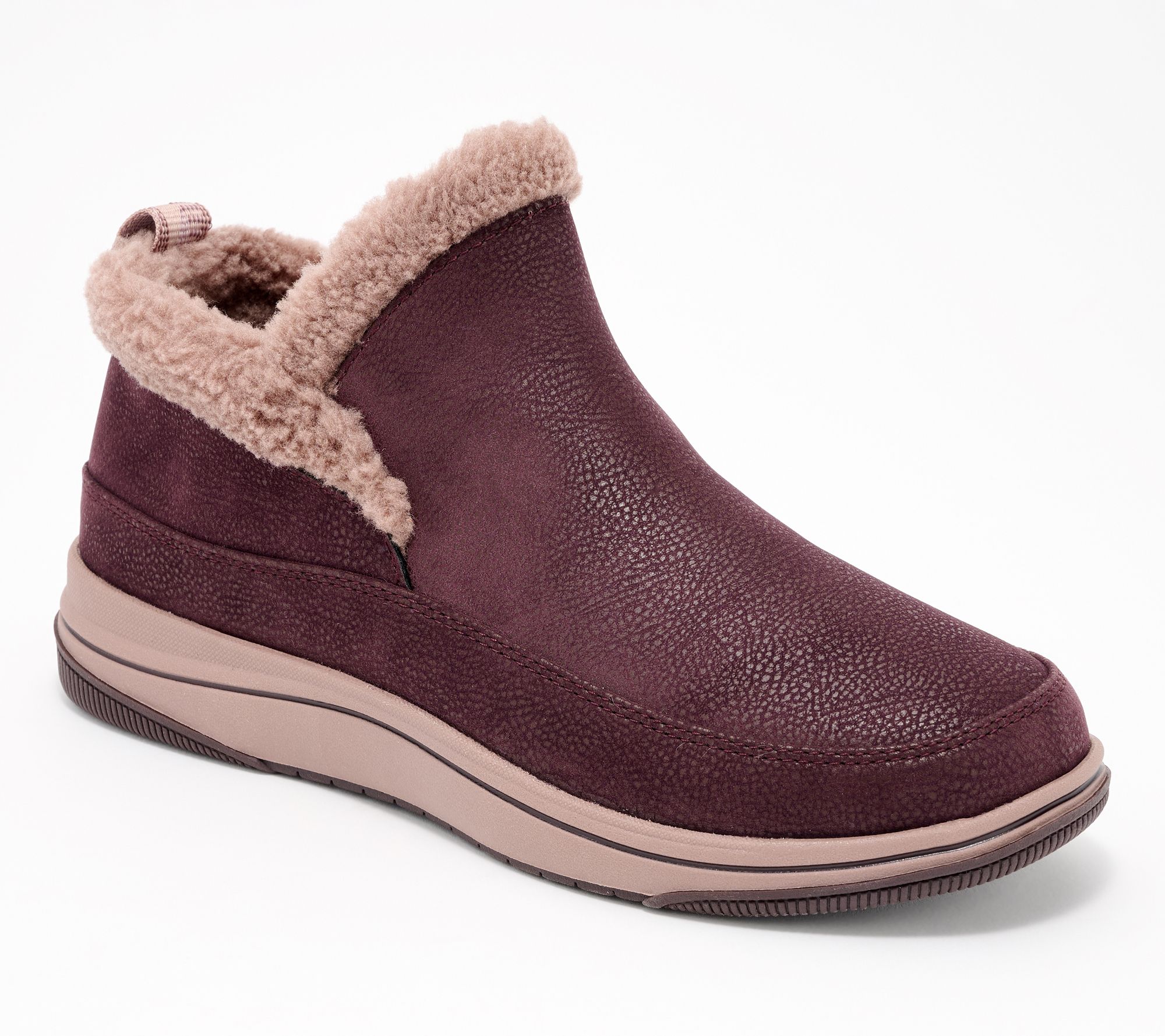 Clarks Cloudsteppers Faux Fur Slip-On Booties -Breeze Park