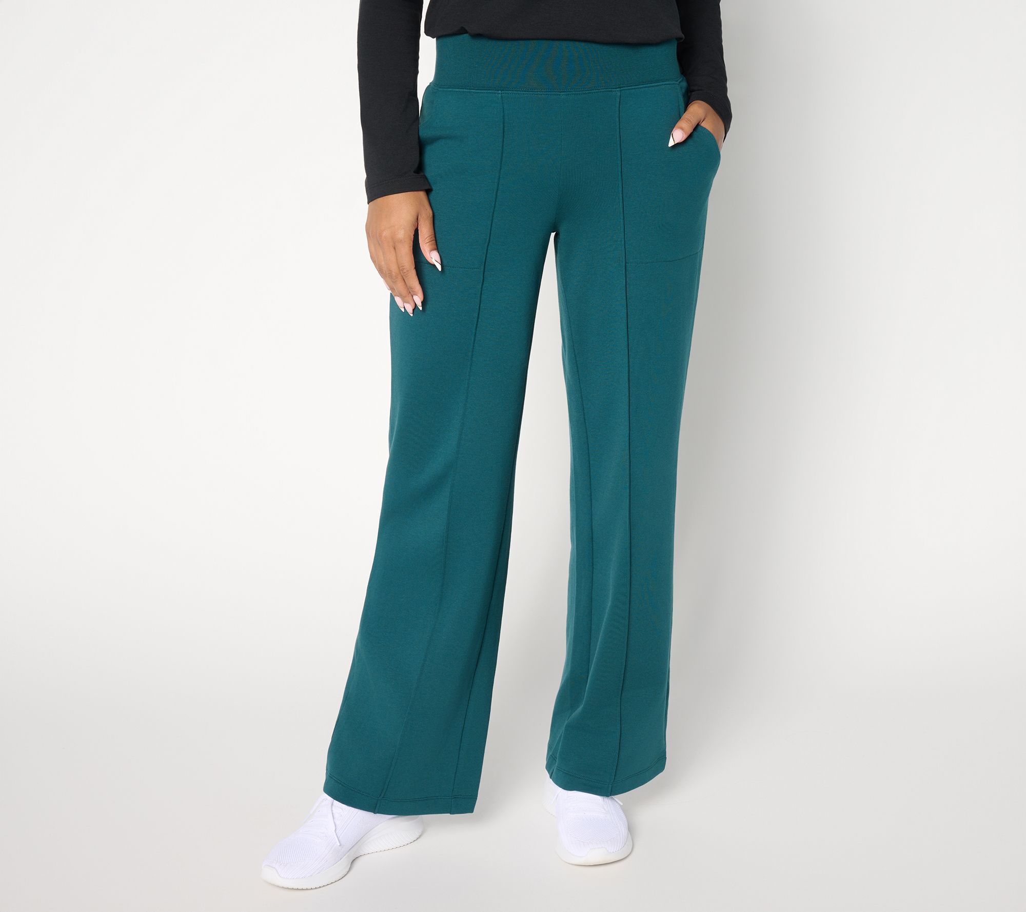 Denim & Co. Tall Flat Front Side Pocket Pants