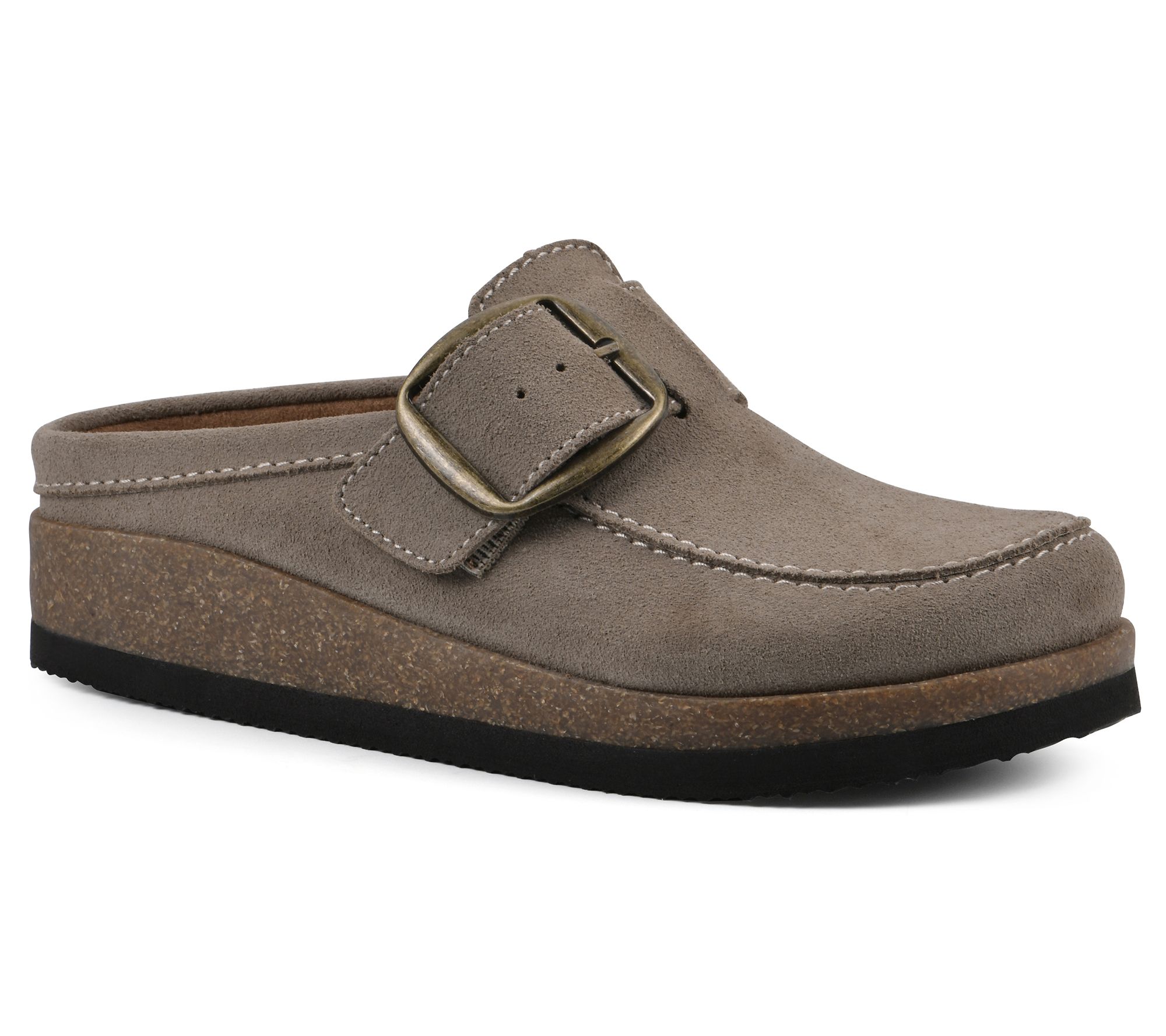 White Mountain Leather Slip-On Clogs - Bueno