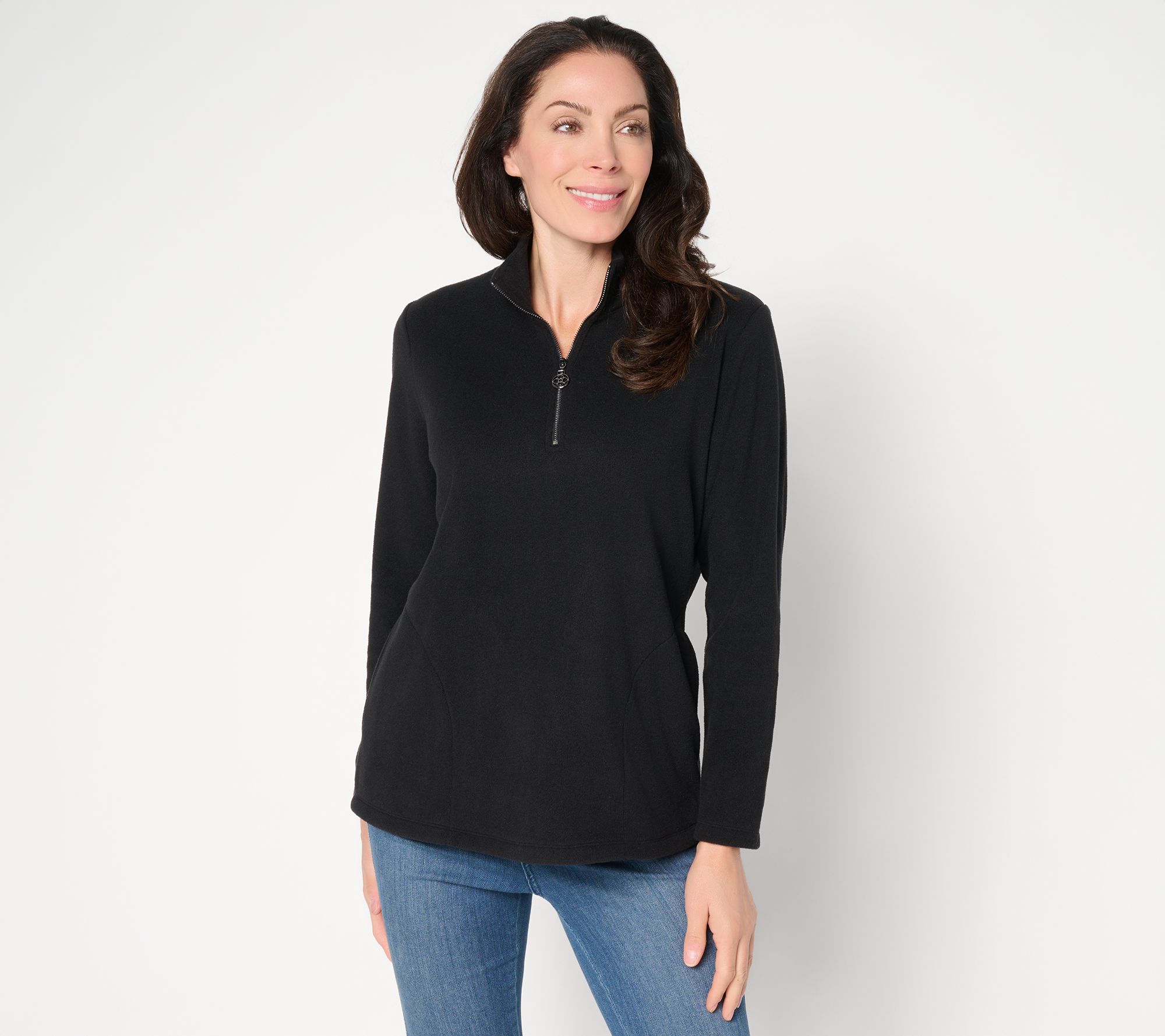 Belle by Kim Gravel Elevate the Everyday Fleece Half Zip