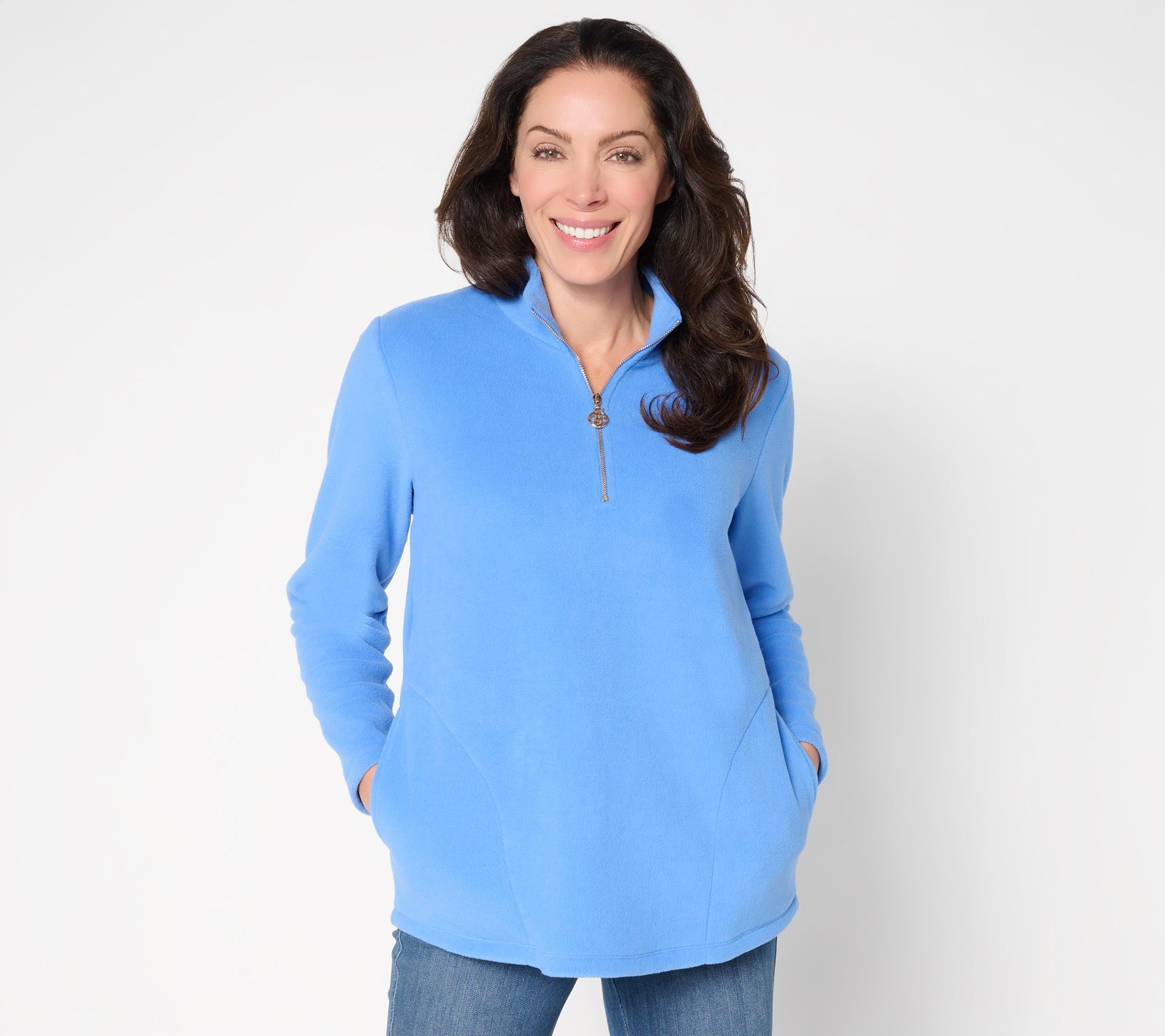 Belle by Kim Gravel Elevate the Everyday Fleece Half Zip