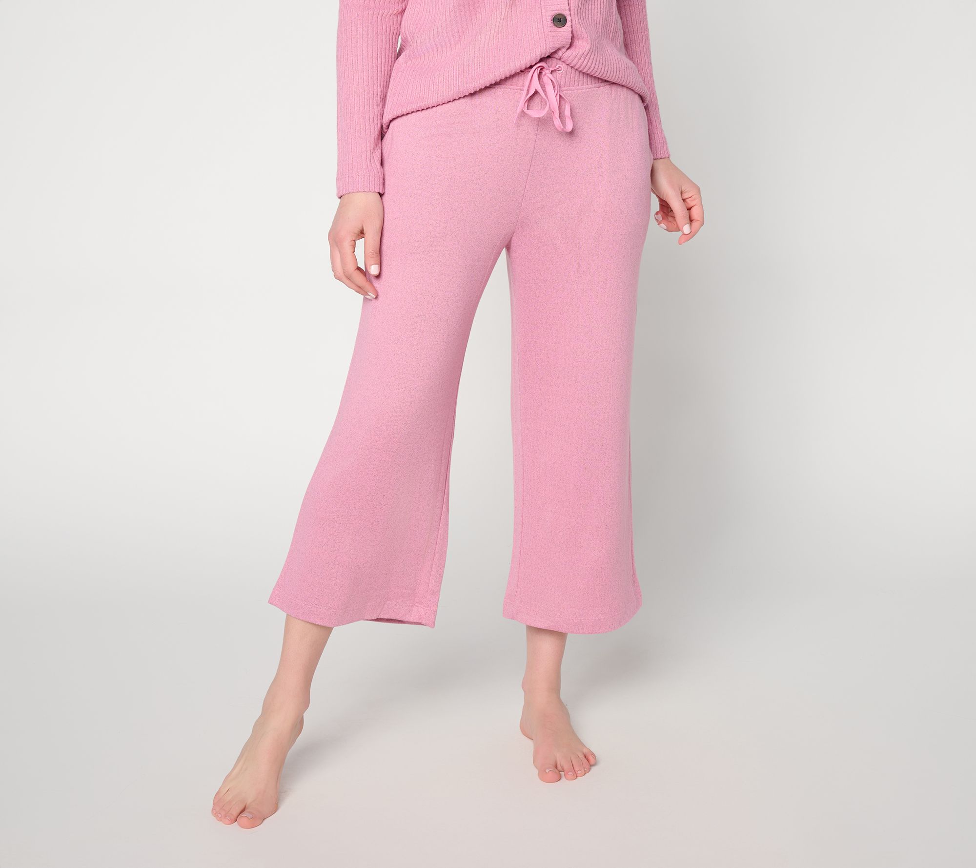 Cuddl Duds Seriously Soft Cropped Pant with Rib Waistband