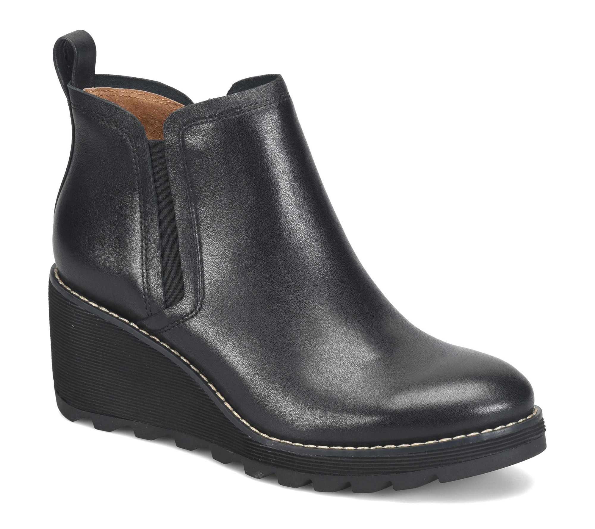 Sofft Water Resistant Leather Wedge Bootie- Emma