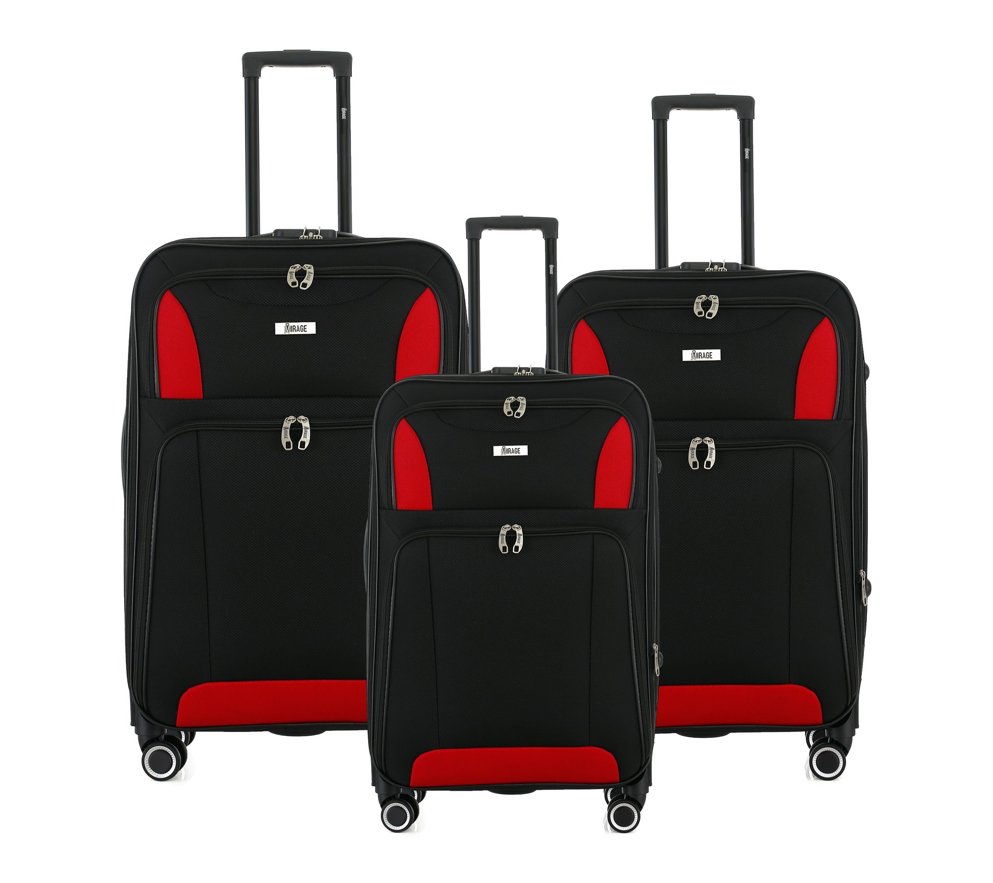 Mirage Luggage Casey Soft Side Expandable 3-Pie ce Spinner Set