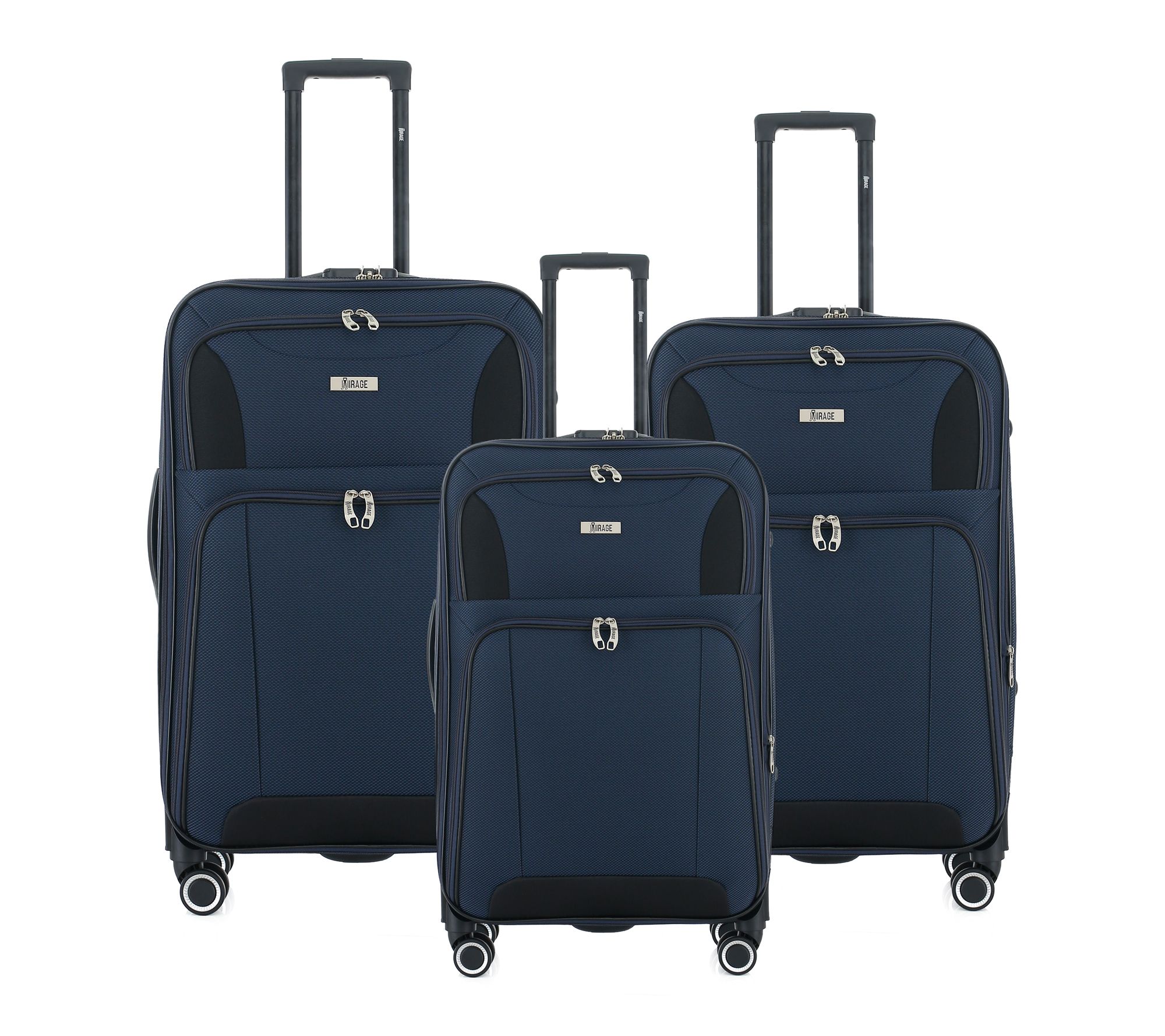 Mirage Luggage Casey Soft Side Expandable 3-Pie ce Spinner Set