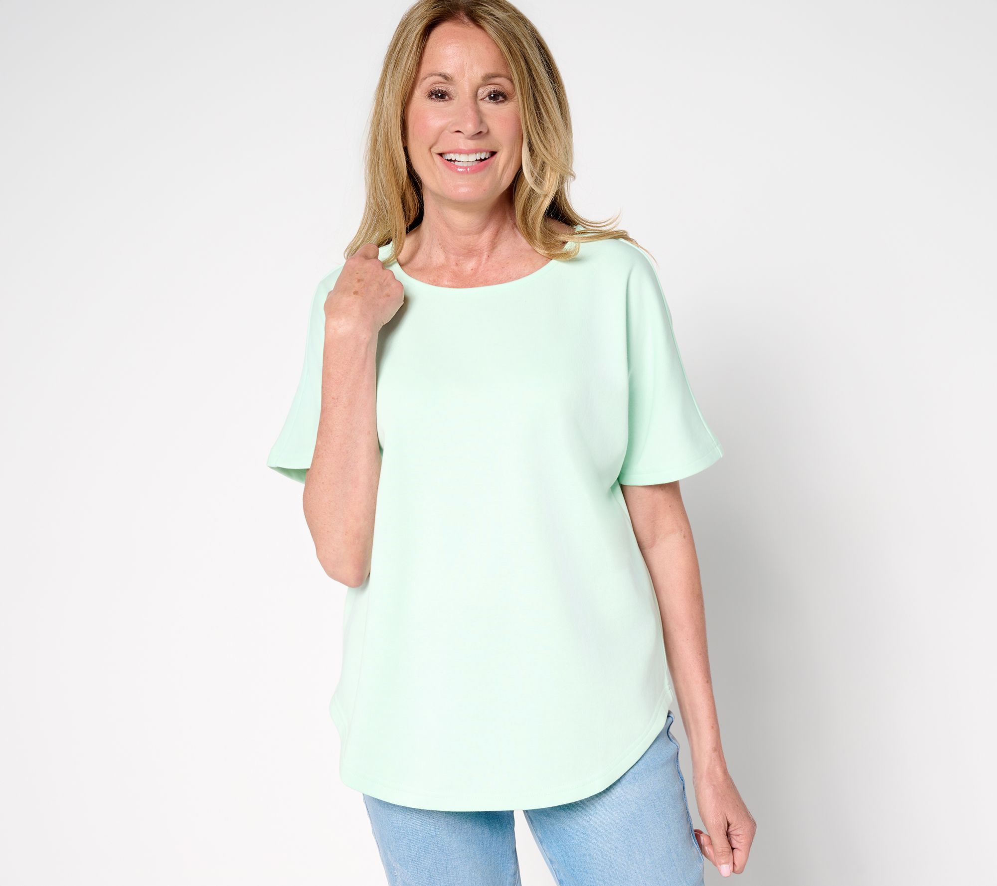 "As Is" Belle Beach by Kim Gravel Seaside Sweats Slouchy Top
