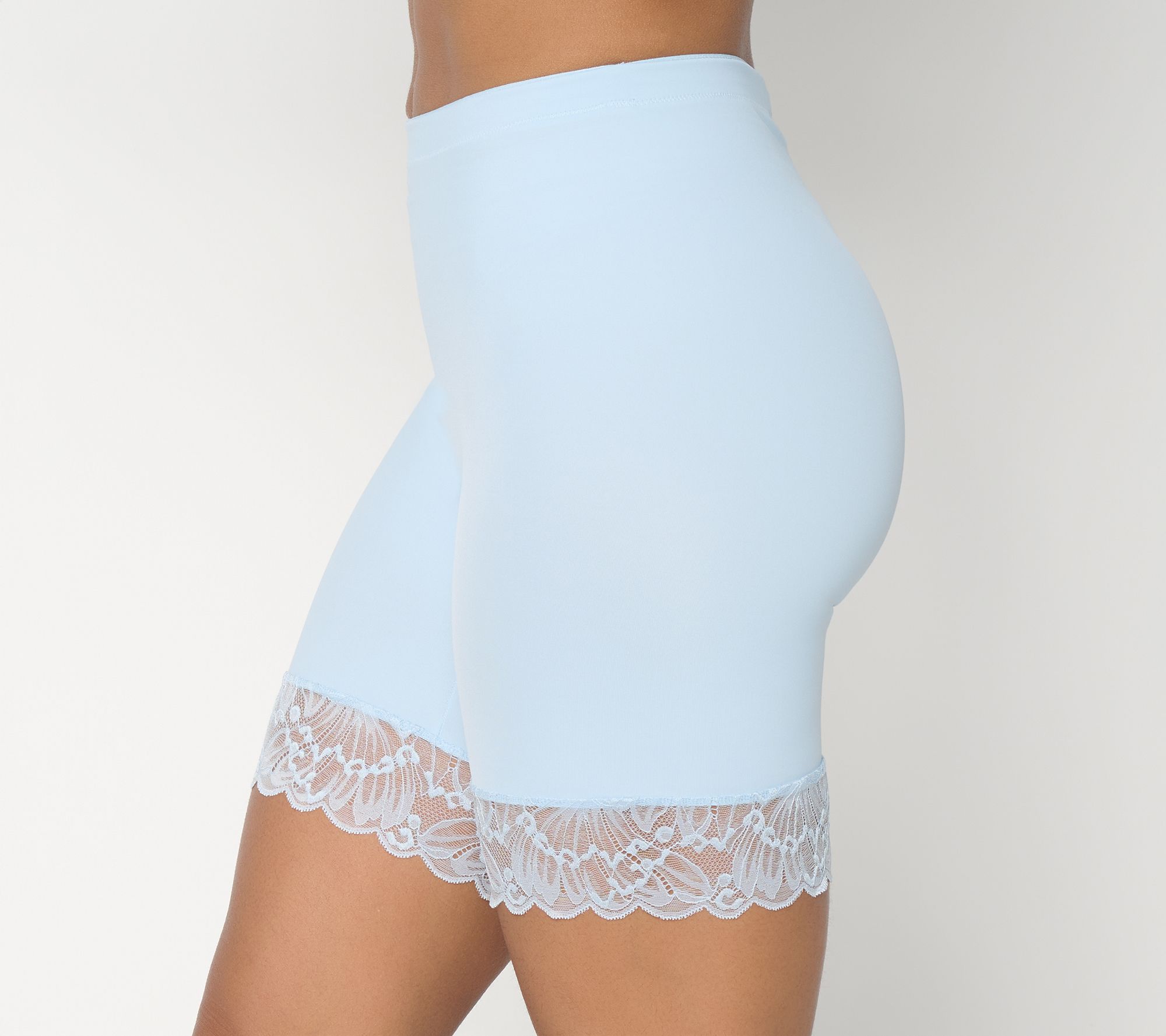  Breezies Slip Short with Lace Trim Set of 2