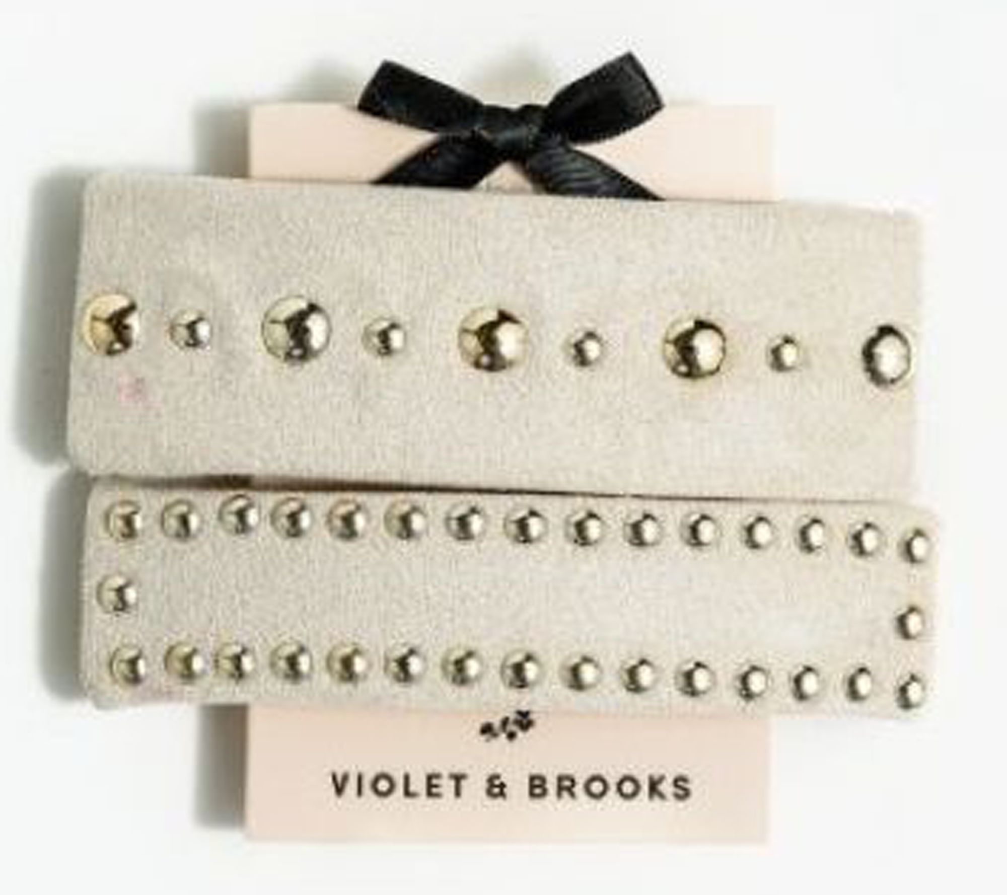 Violet and Brooks Laurel Suede Barrette Pair