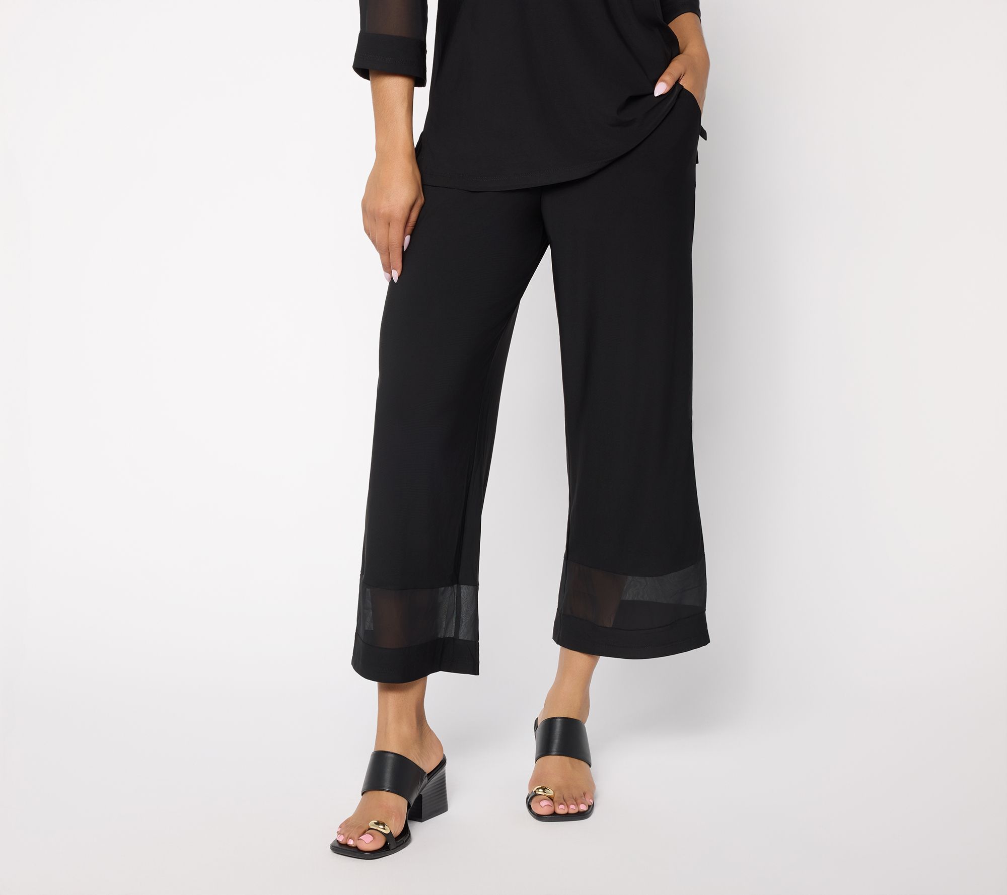 Brandis Dress Out Loud Discovery Knit Regular Wide Leg Crop Pant