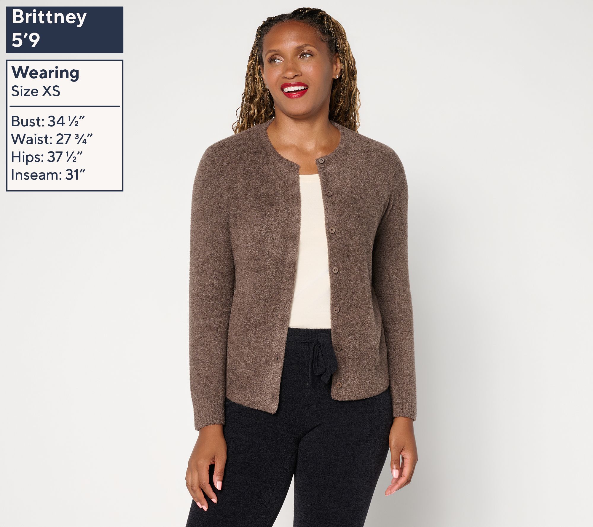 Barefoot Dreams CozyChic Lite Classic Cardigan | QVC