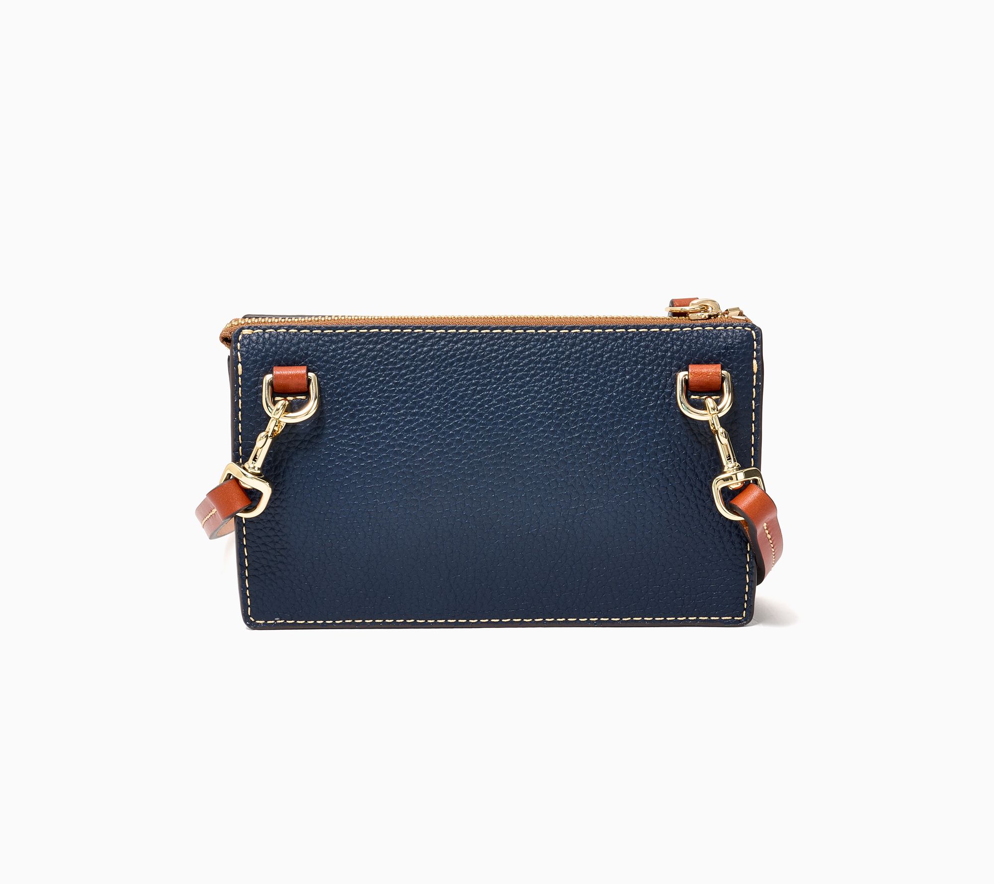 Dooney & Bourke Pebble Leather Multi Zip Crossbody | QVC