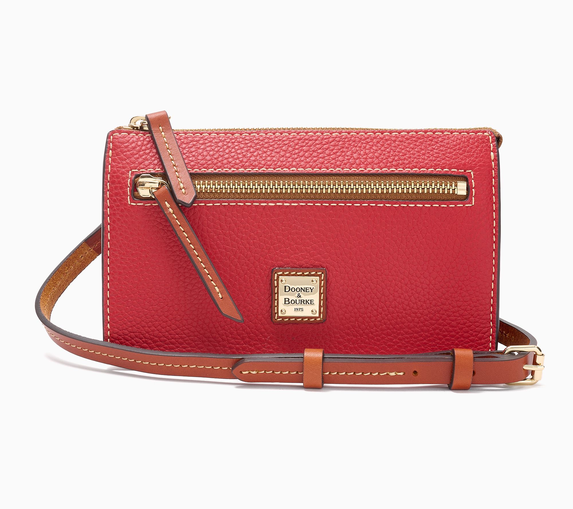 Dooney & Bourke Pebble Leather Multi Zip Crossbody