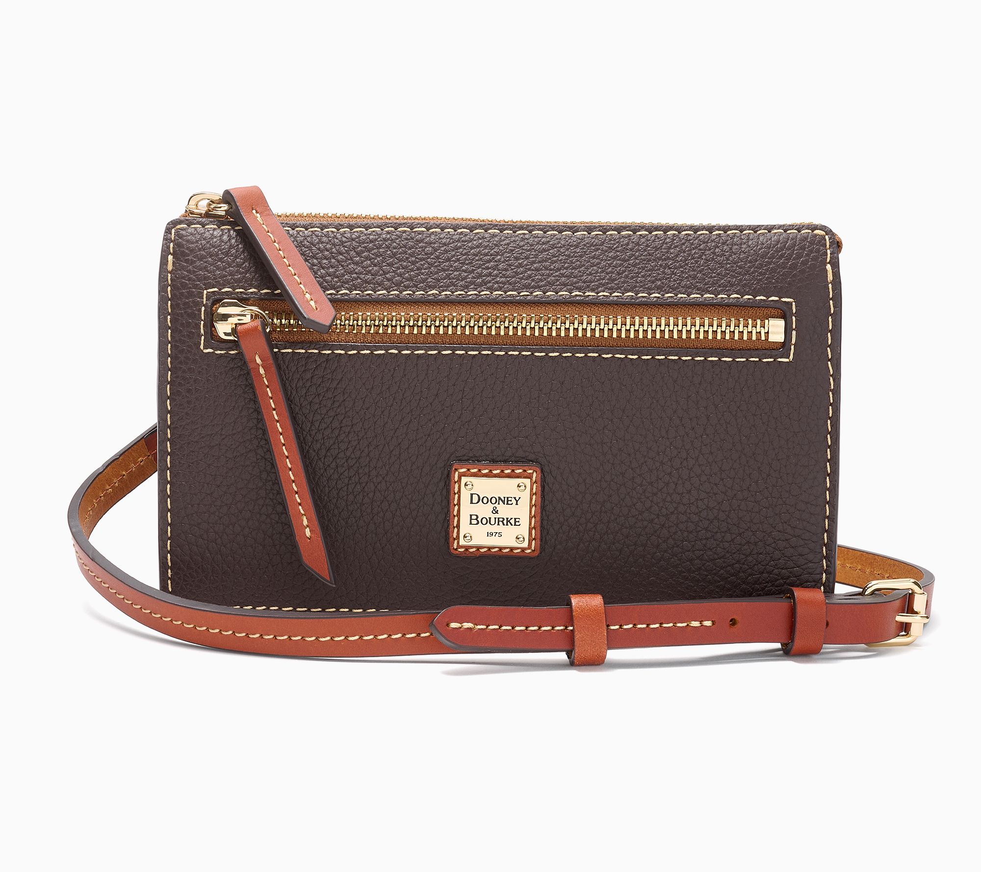Dooney & Bourke Pebble Leather Multi Zip Crossbody