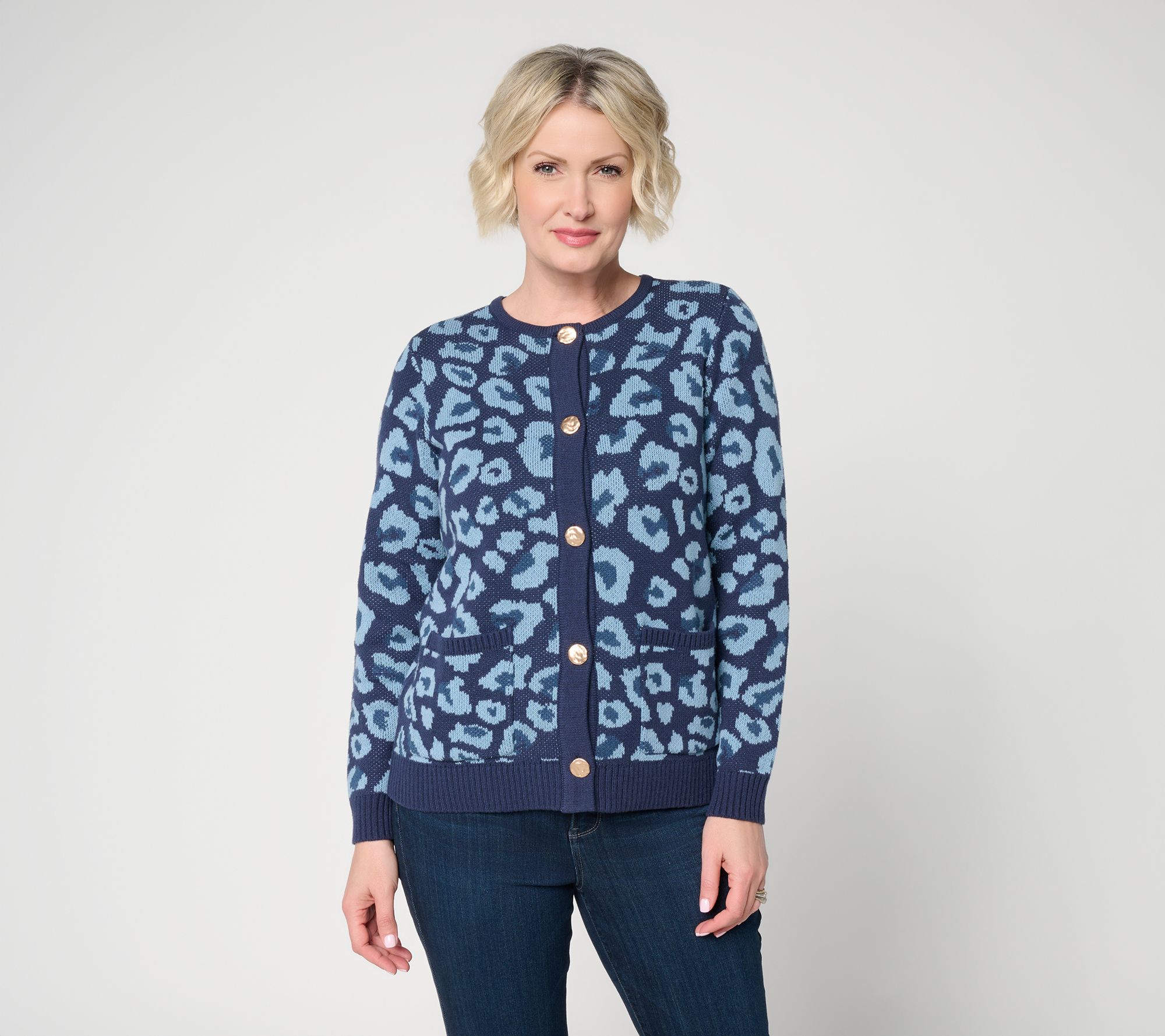 Belle by Kim Gravel Fierce Mode Chunky Botton Cardigan