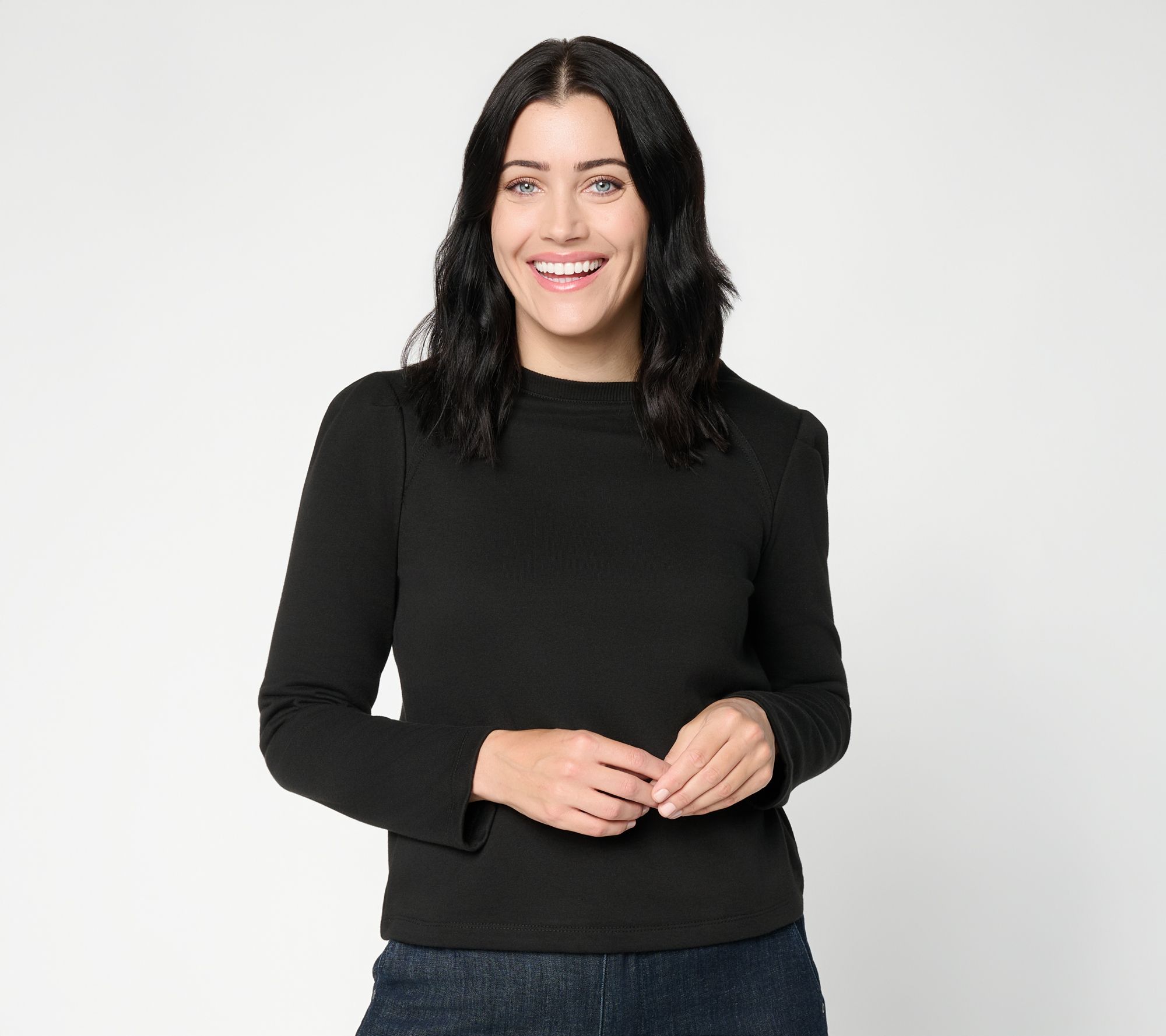  RM Studio x Rebecca Minkoff Puff Sleeve Crew Neck Sweatshirt
