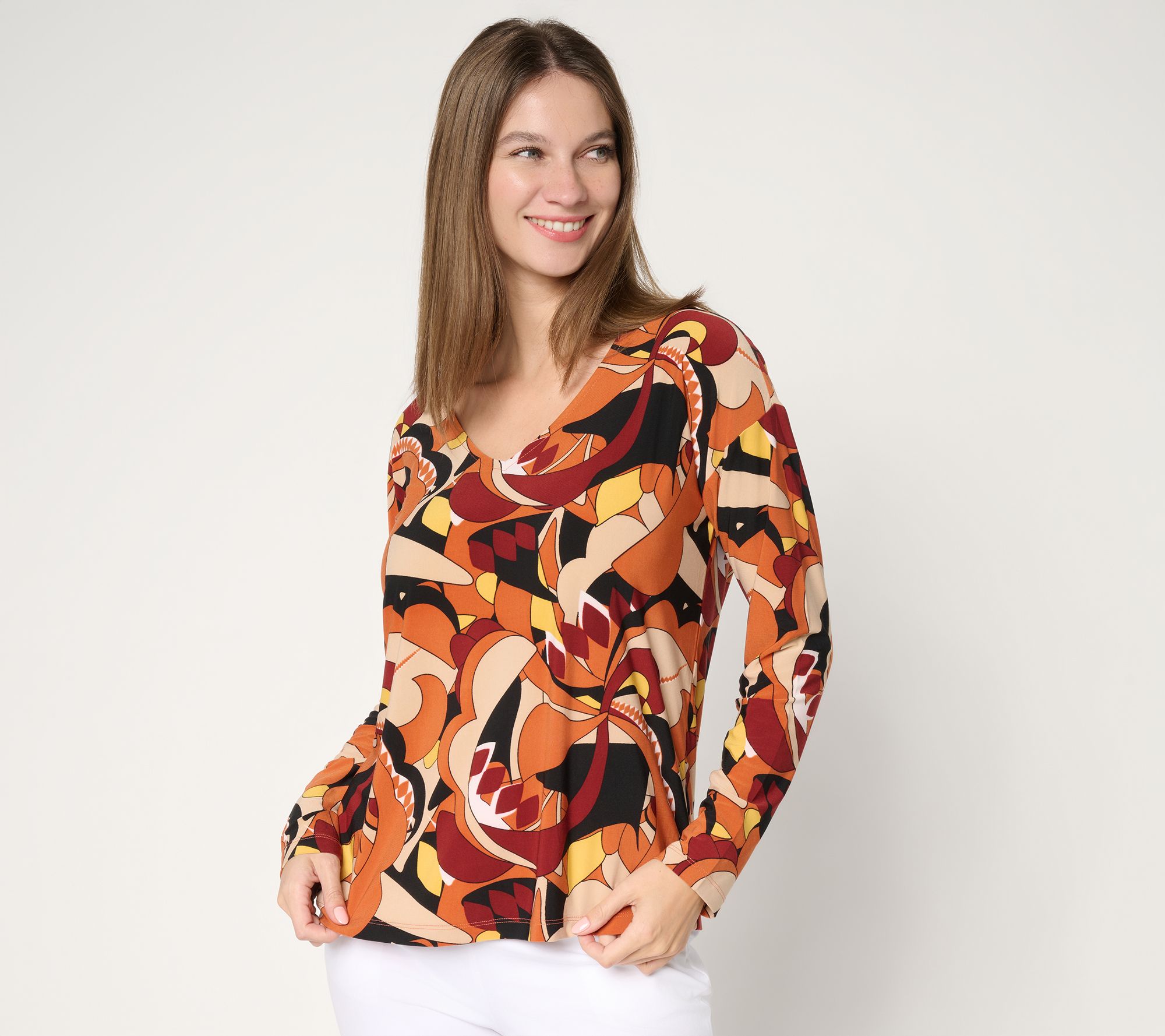 "As Is" Attitudes by Renee Printed Como Jersey Top