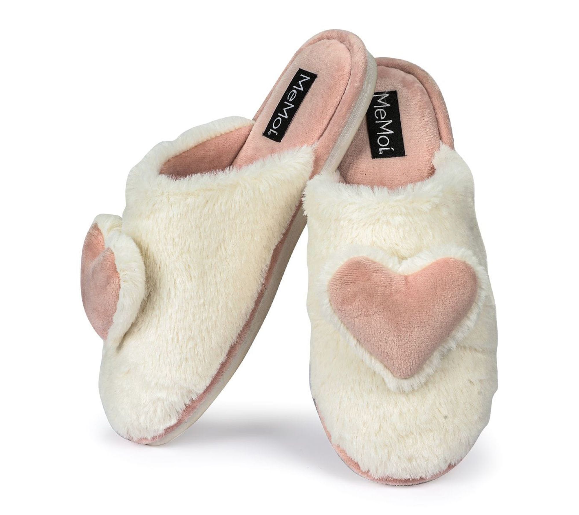 Memoi 3D Heart Plush Slippers