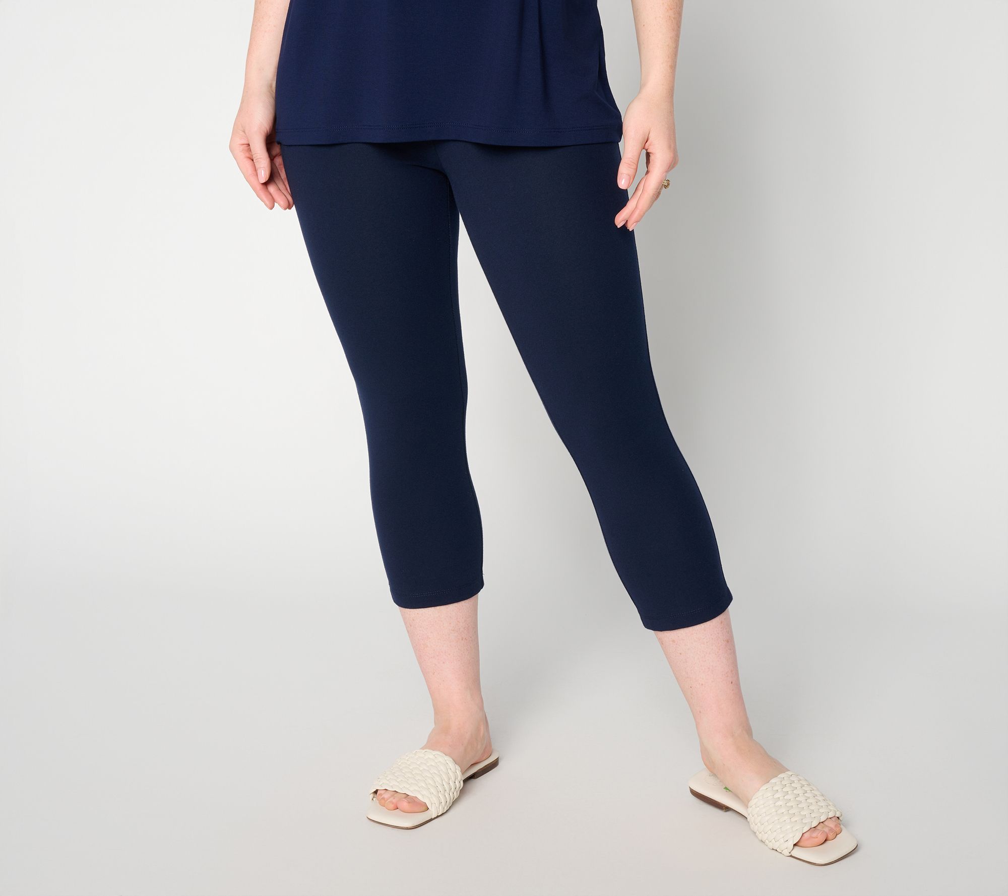 "As Is" Susan Graver Weekend Regular Premium StretchAireSlim Leg Capri Pants