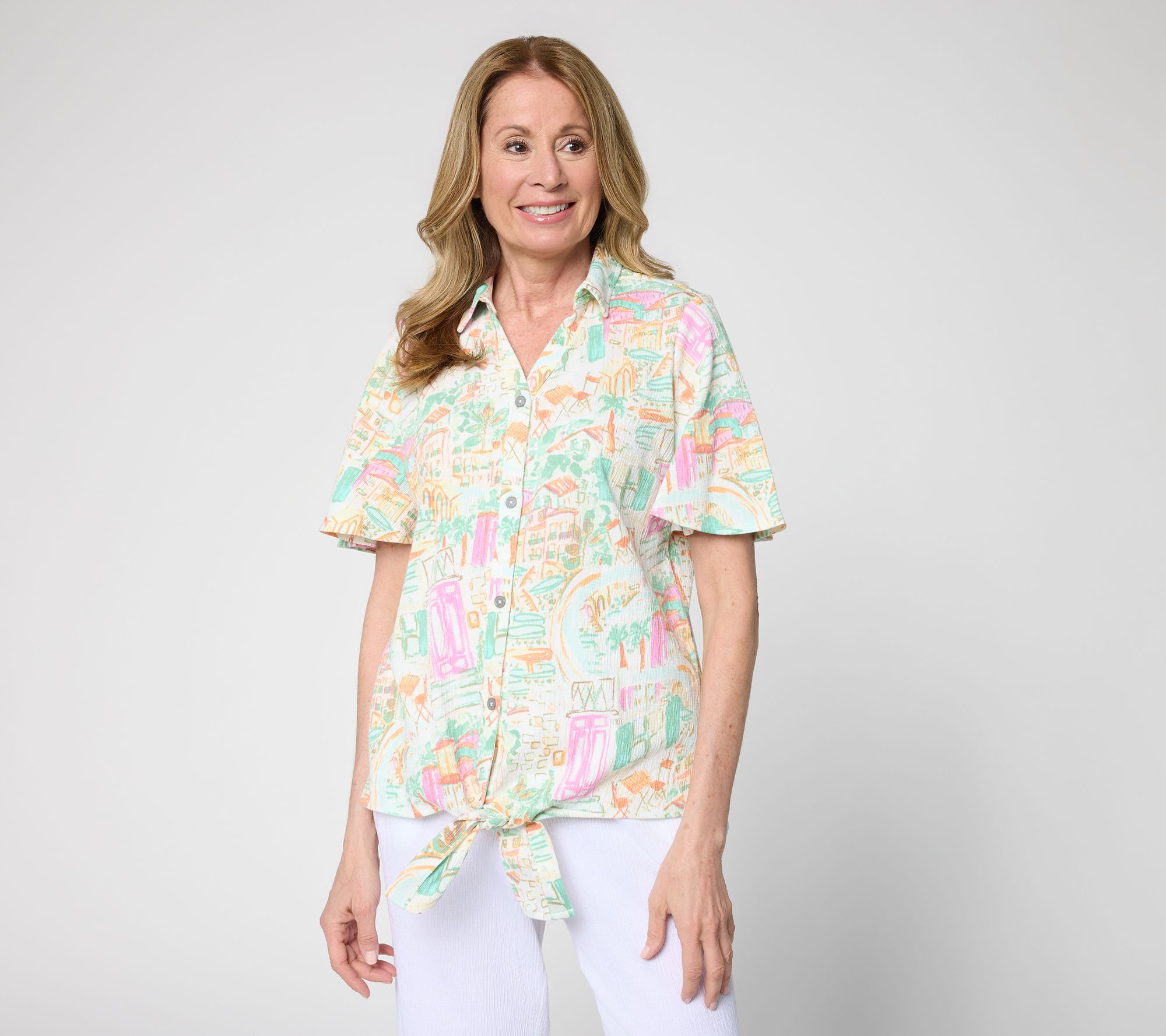 "As Is" Belle by Kim Gravel Packabelle Slay the Vacay Tie Shirt