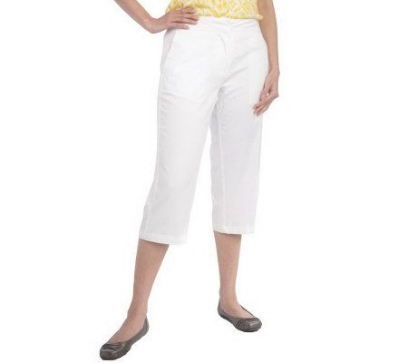 Liz Claiborne New York Jackie Twill Flat Front Capri Pants - Page 1 ...