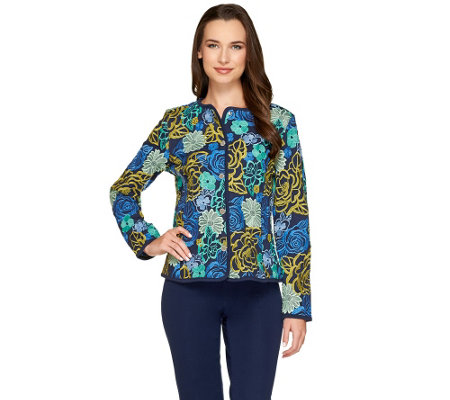Isaac Mizrahi Live! Special Edition Embroidered Floral Jacket
