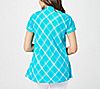 Joan Rivers Short Sleeve Rayon Plaid Shirt, 1 of 3