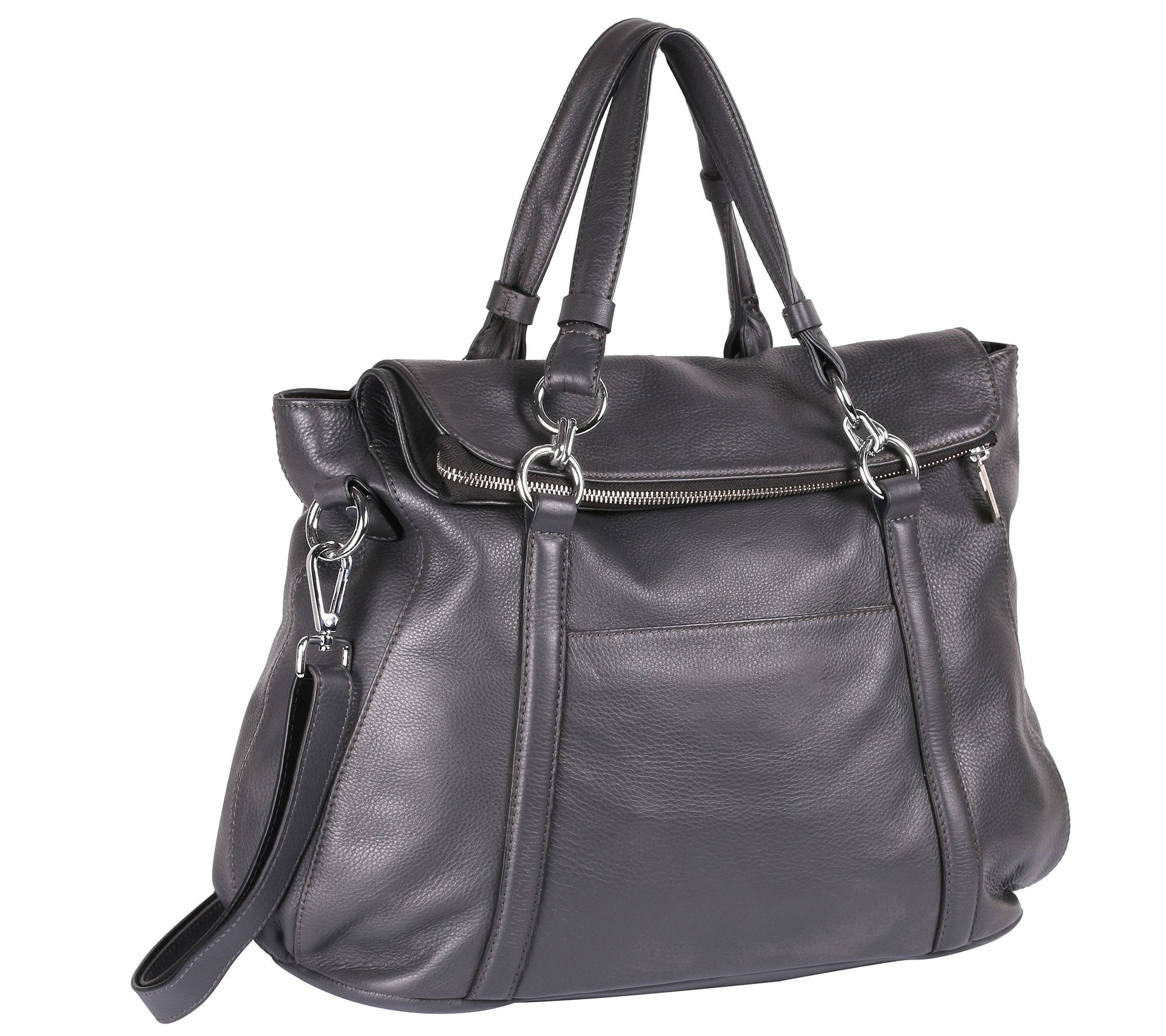 Karla Hanson Irene Leather Large Satchel Bag - QVC.com