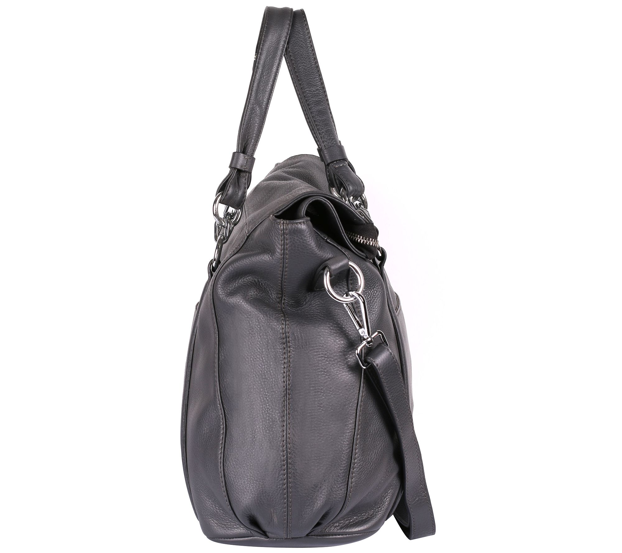 Karla Hanson Irene Leather Large Satchel Bag - QVC.com