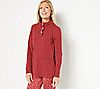 Sport Savvy French Terry Long Sleeve Snap Henley Tunic