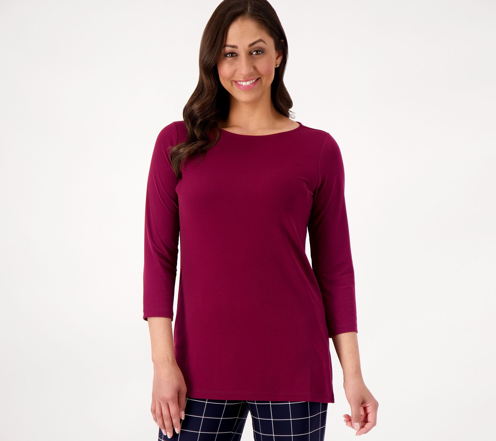 Susan Graver Modern Essentials Petite Liquid Knit Dress 