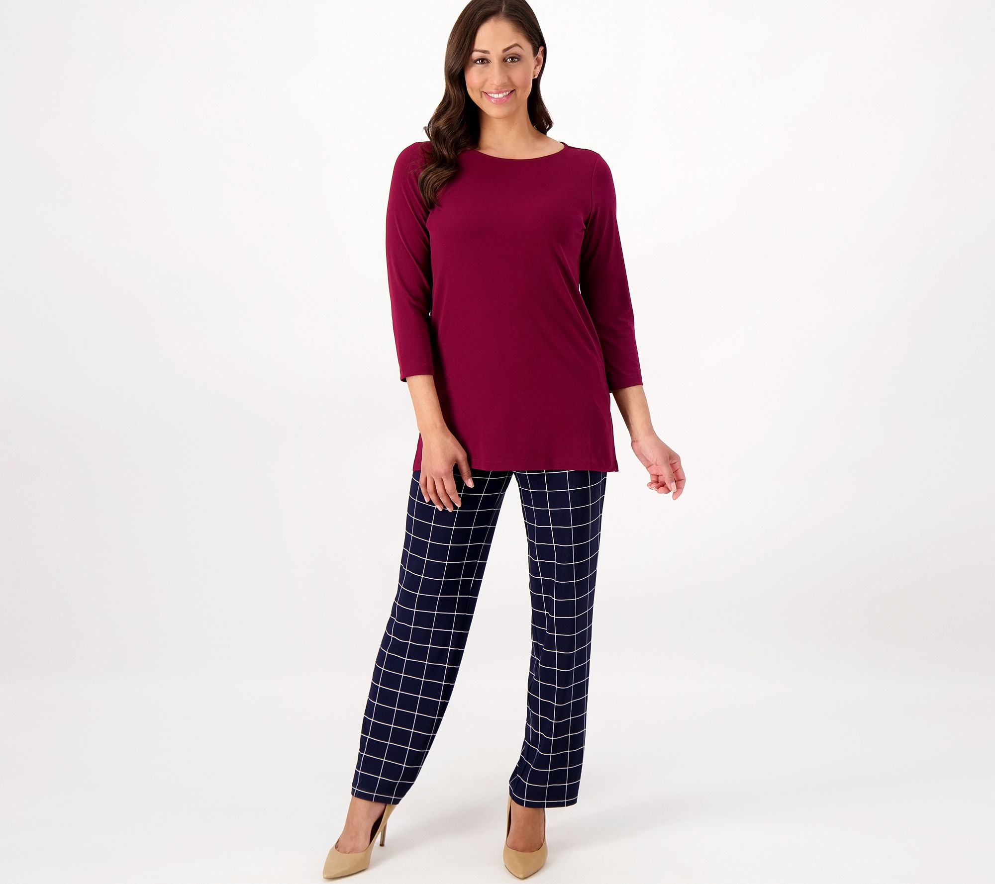 Susan Graver Modern Essentials Petite Liquid Knit Tunic - QVC.com