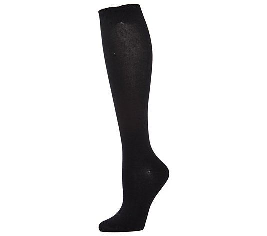 Memoi Rayon Solid Knit Knee High Socks