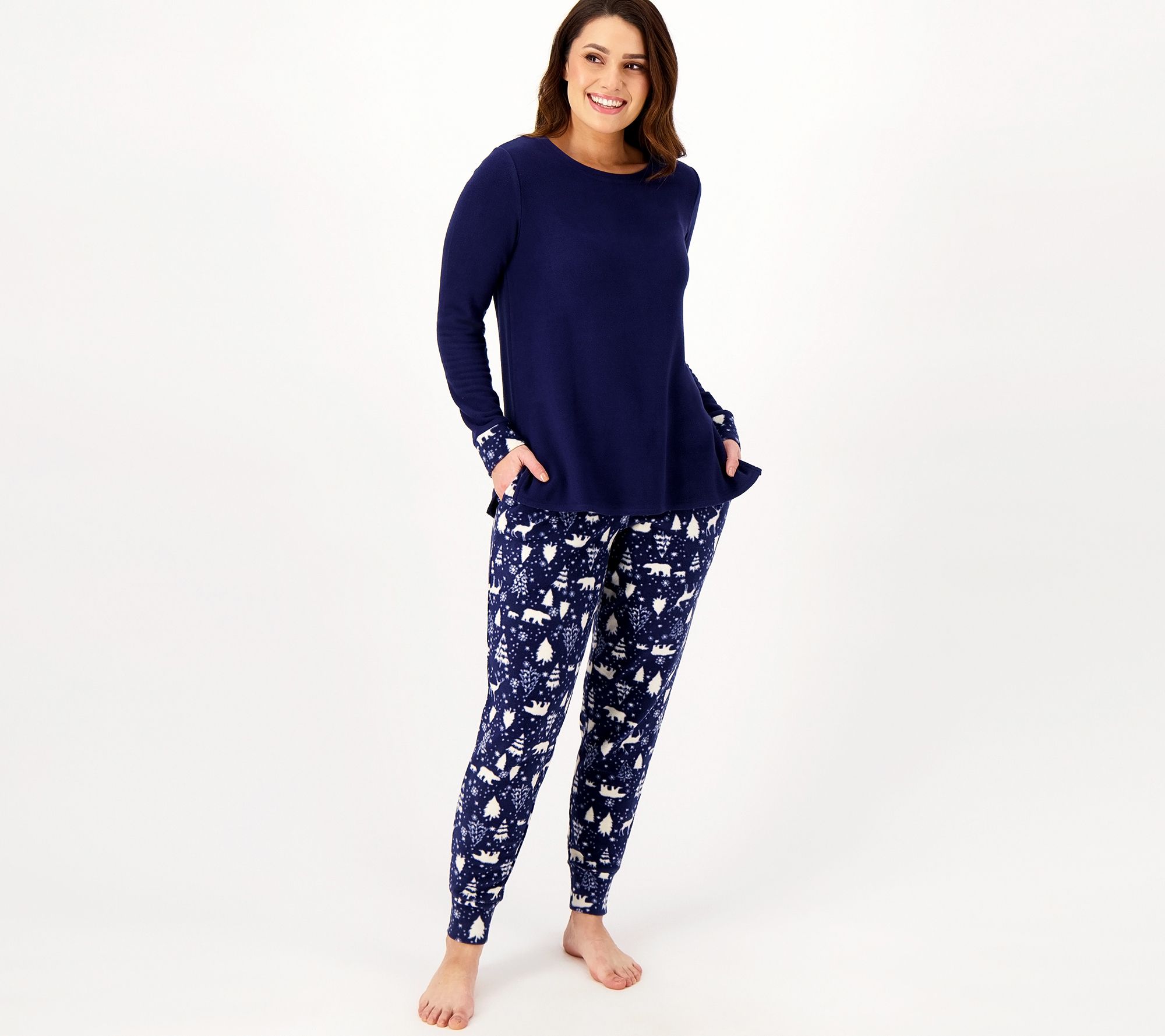 Convertible Sleeve Shirt and Jogger Cooling Pajama Set - Jade