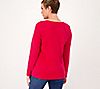 Quacker Factory Love the Holidays Long Sleeve Top, 1 of 3