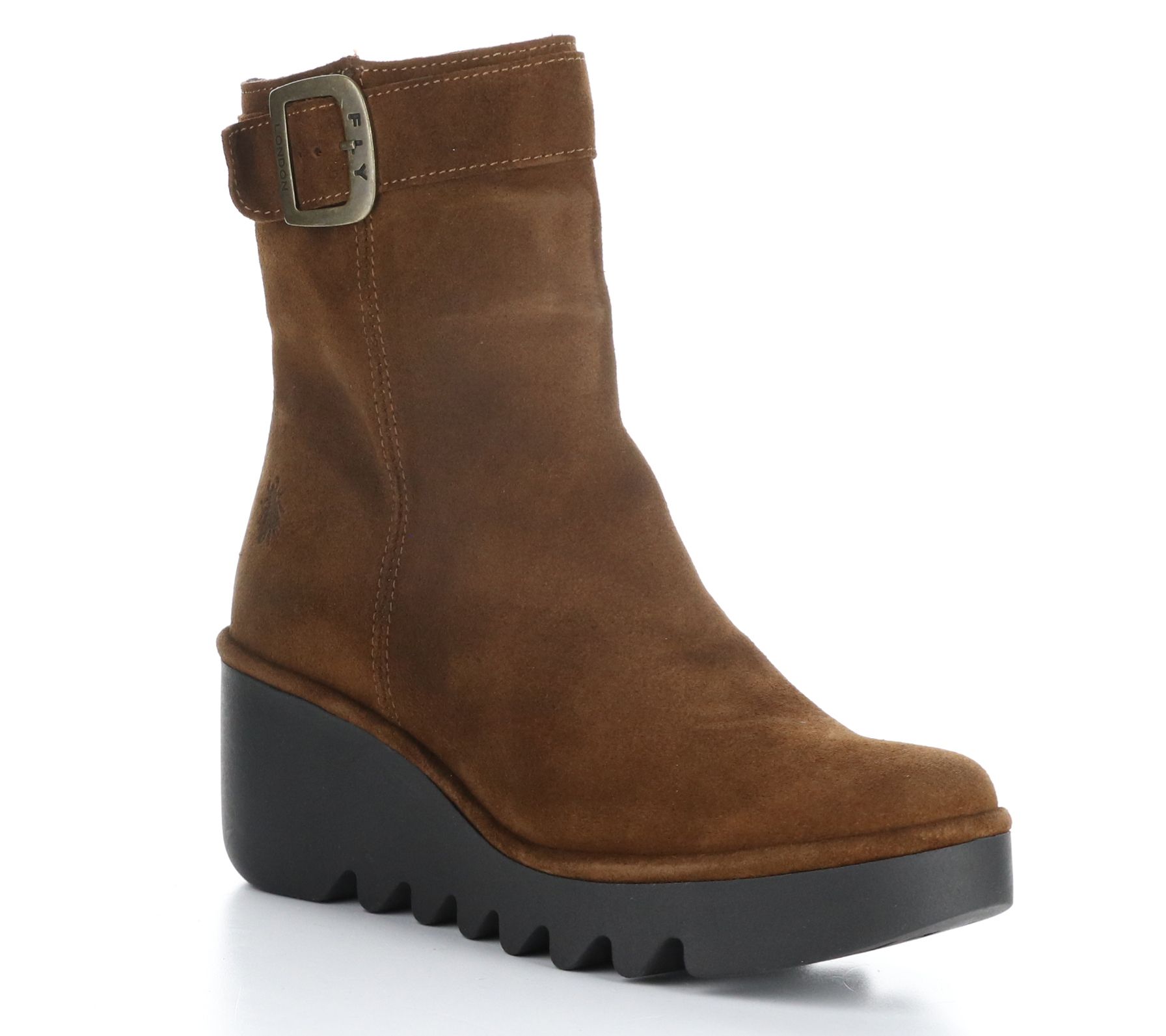 Fly London Oil Suede Buckle Boots