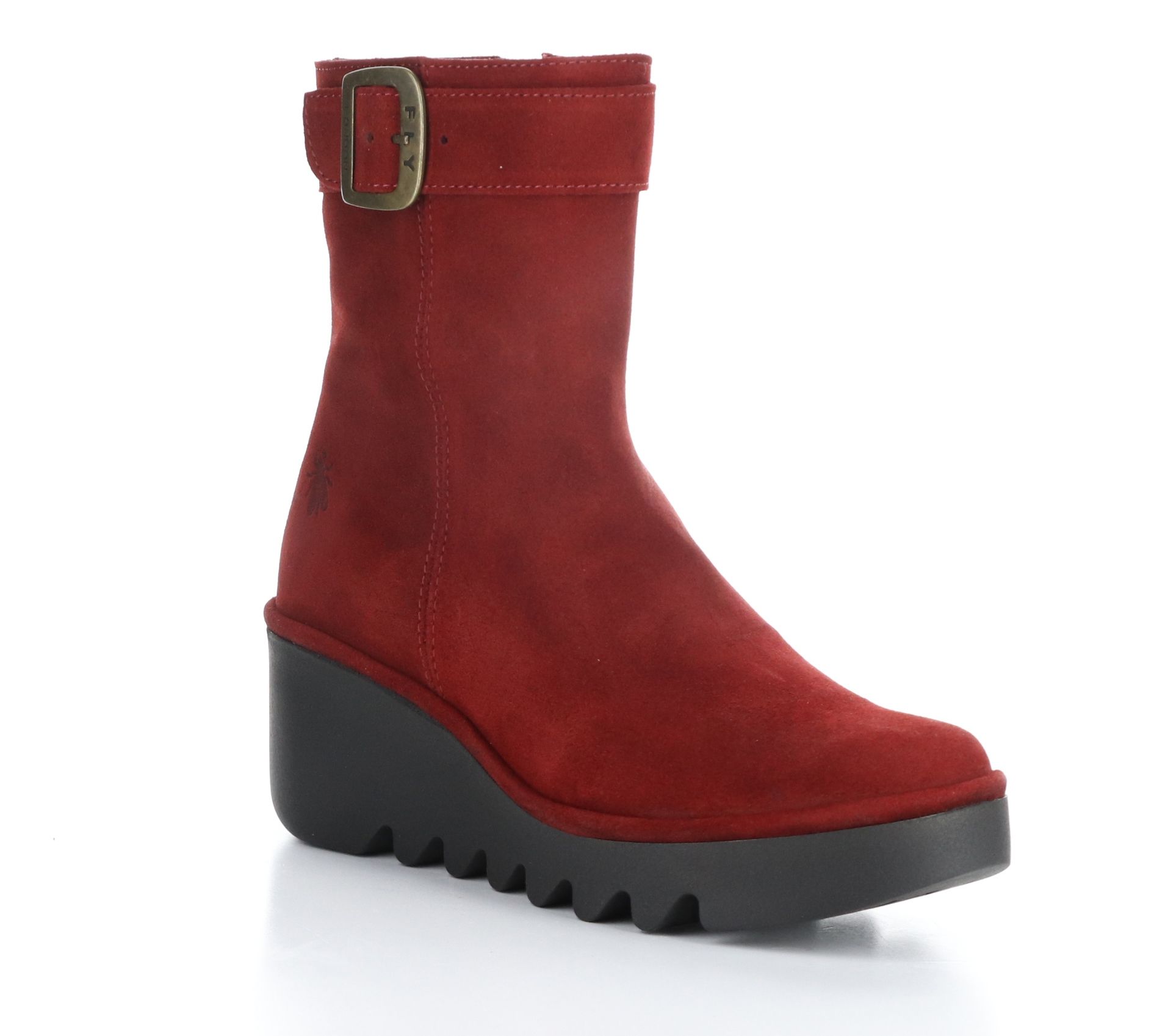 Fly London Oil Suede Buckle Boots