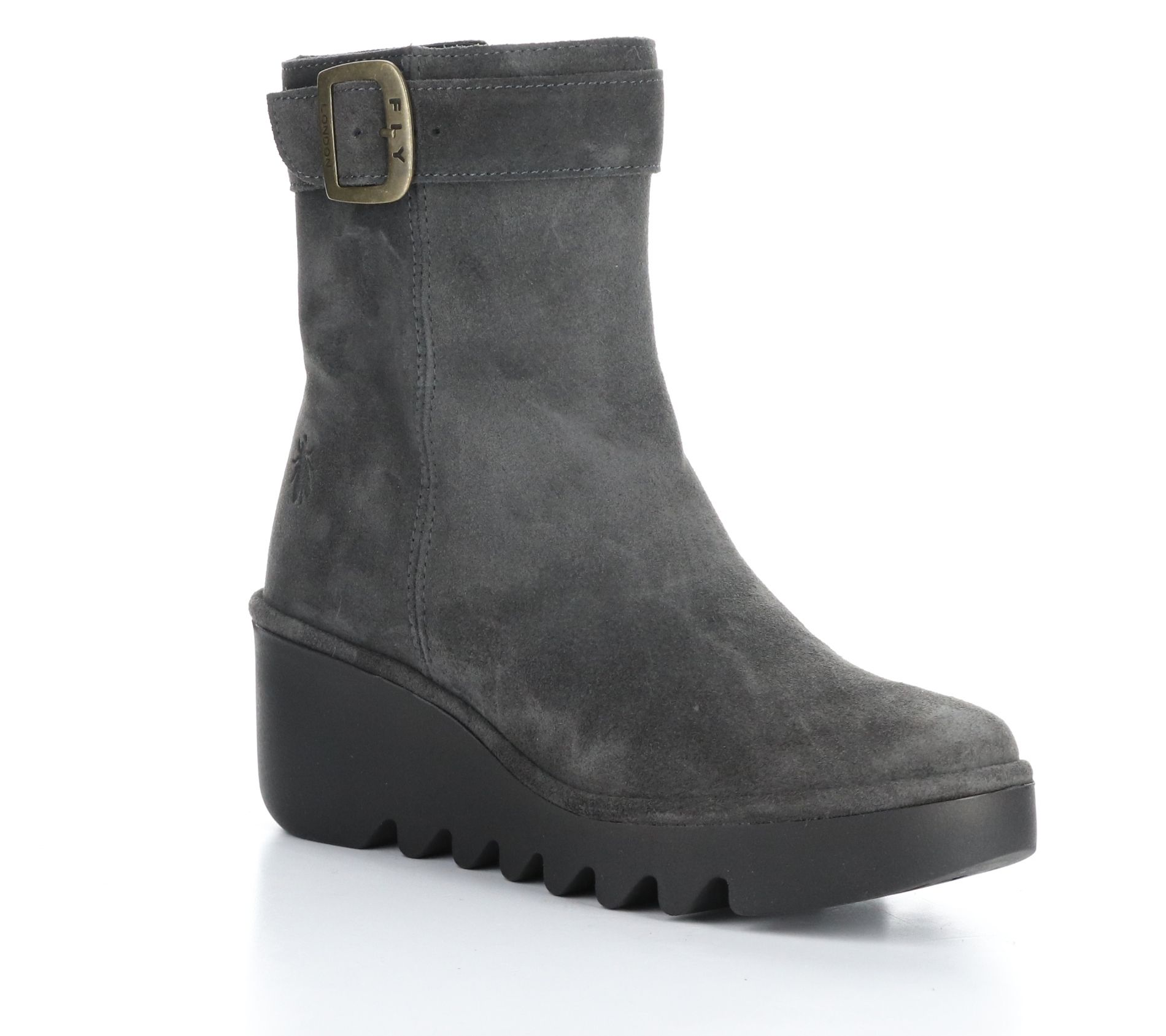 Fly London Oil Suede Buckle Boots