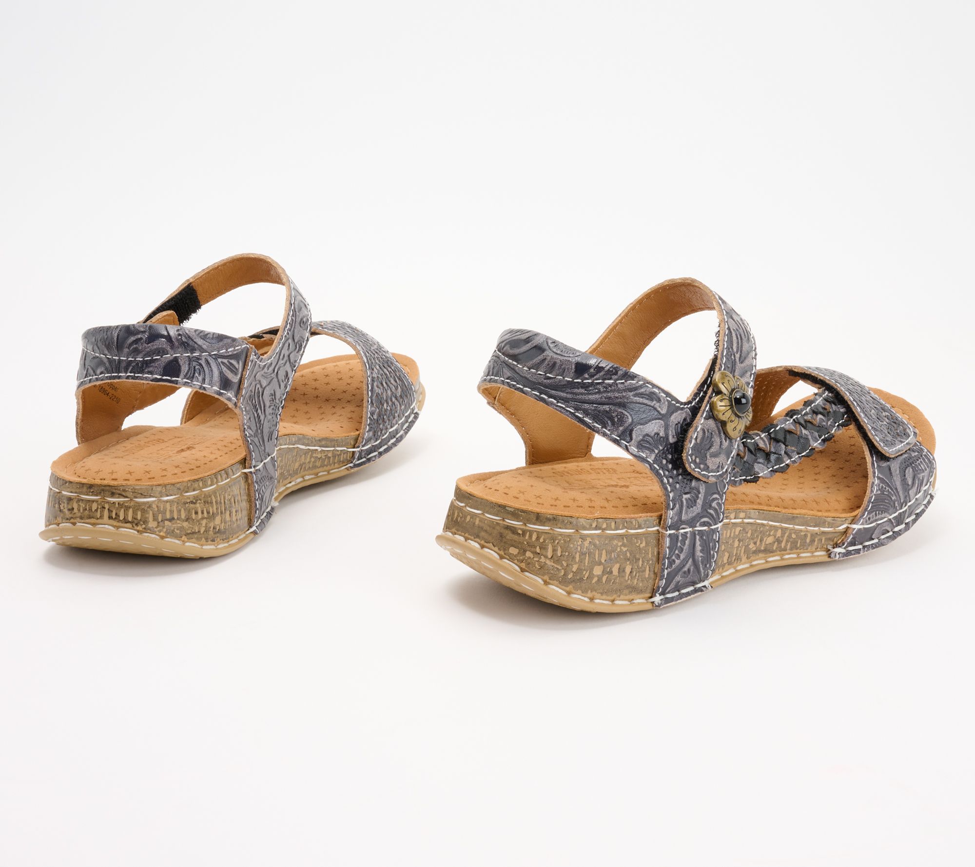 L'Artiste by Spring Step Leather Ankle Strap Sandals - Popular - QVC.com