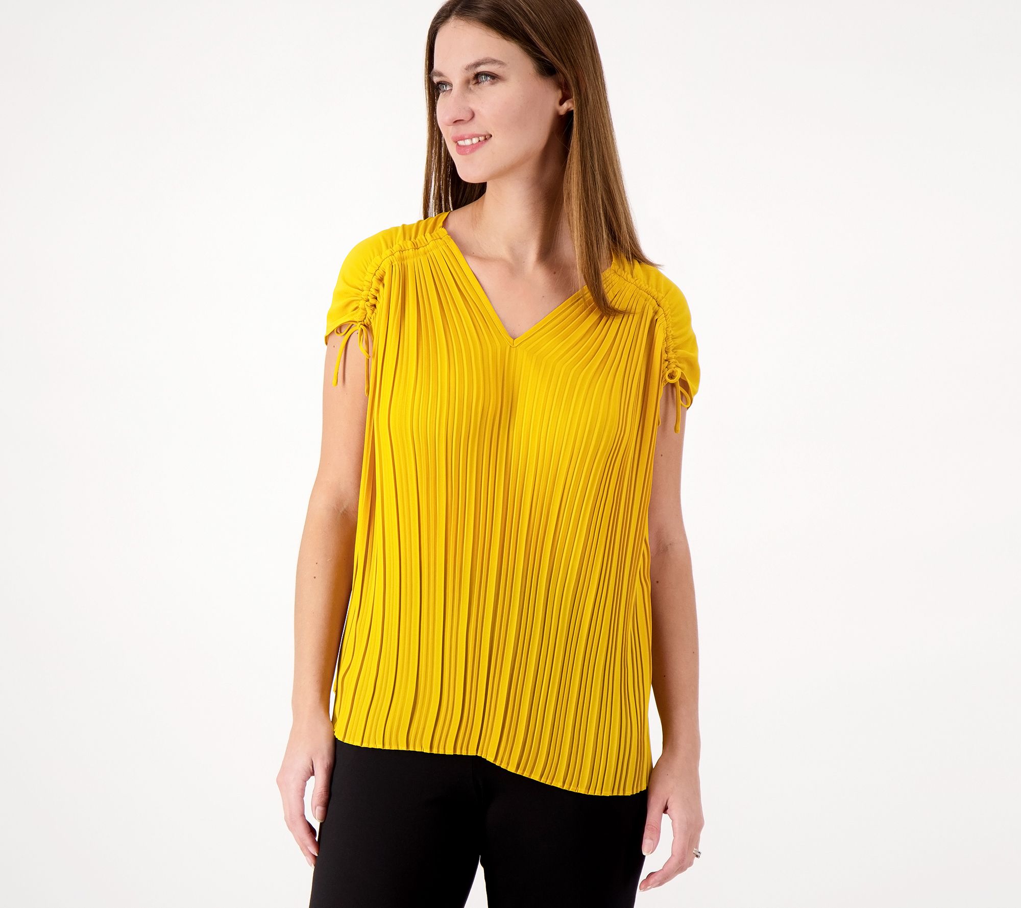 "As Is" Attitudes by Renee Global IllusionsCinch Pleated Top