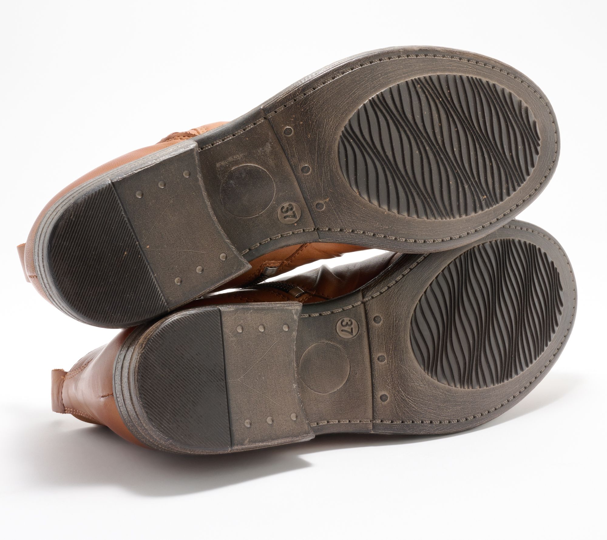Miz Mooz Leather Buttoned Ankle Boot - Pumpkin, Size EU 37(US 6.5-7), Brandy