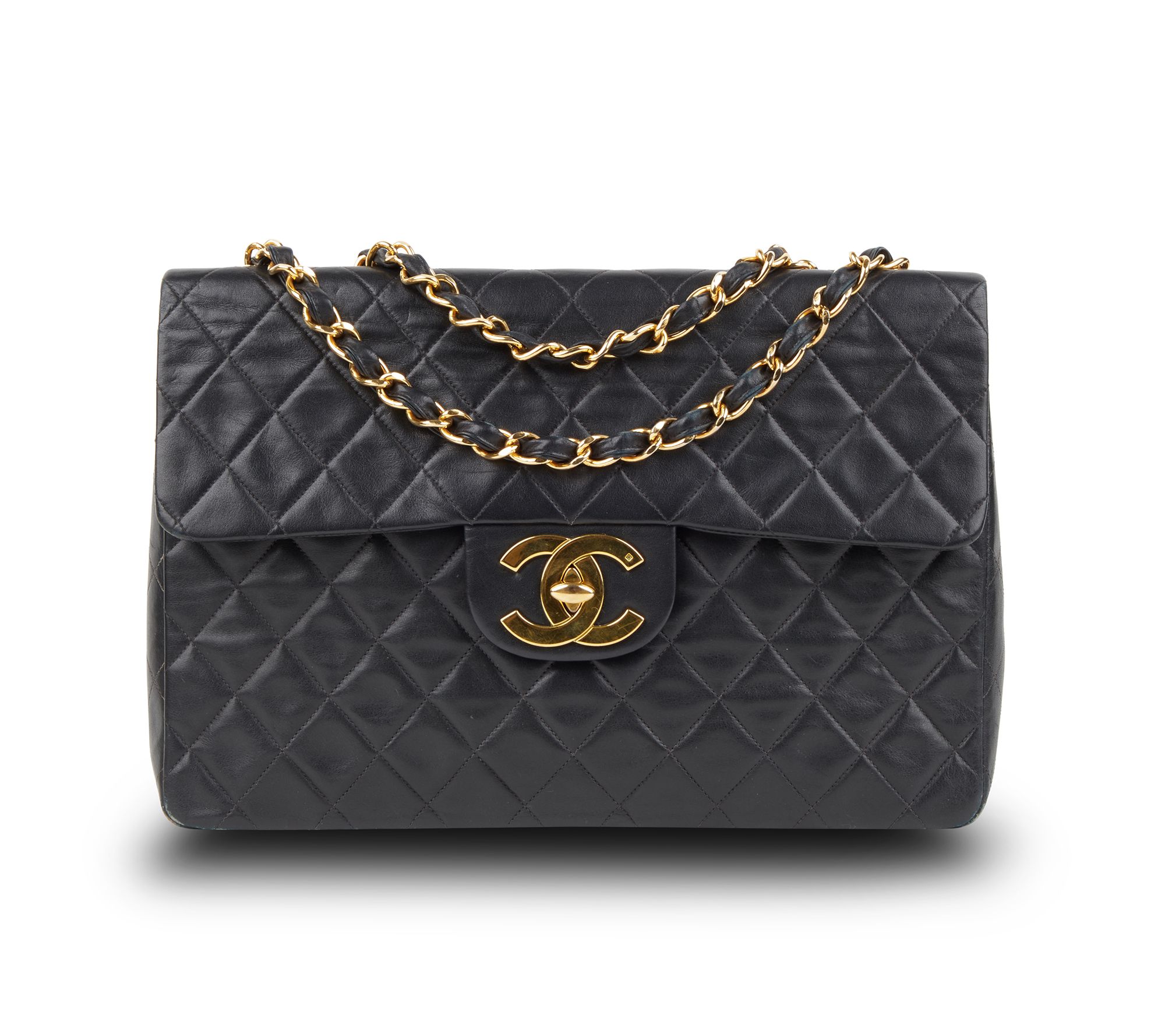 Pre-Owned Chanel Classic Small Double Flap GHWLambskin Mediu 