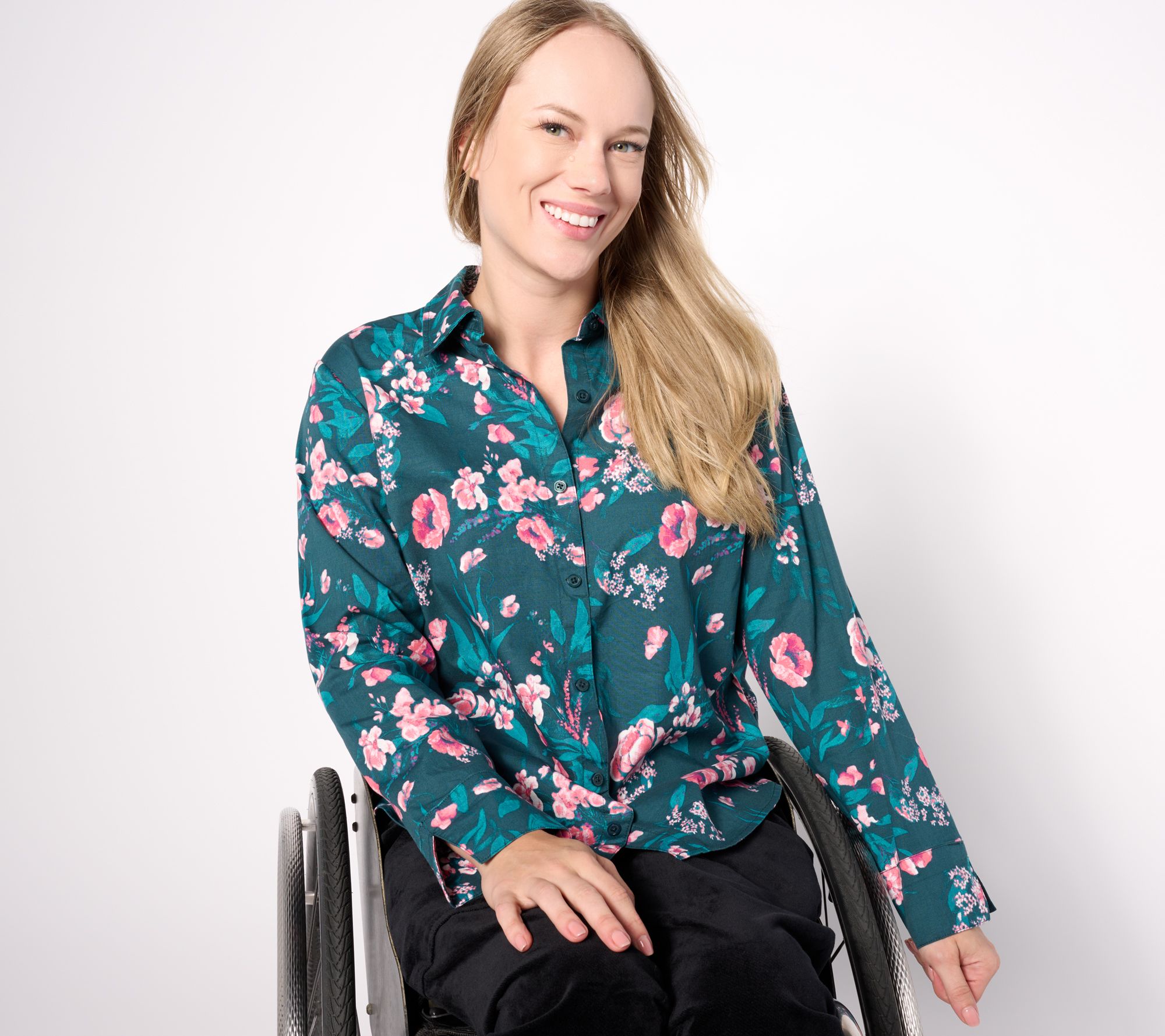 Denim & Co. Adaptive Classic Tunic Shirt with Rounded Hem