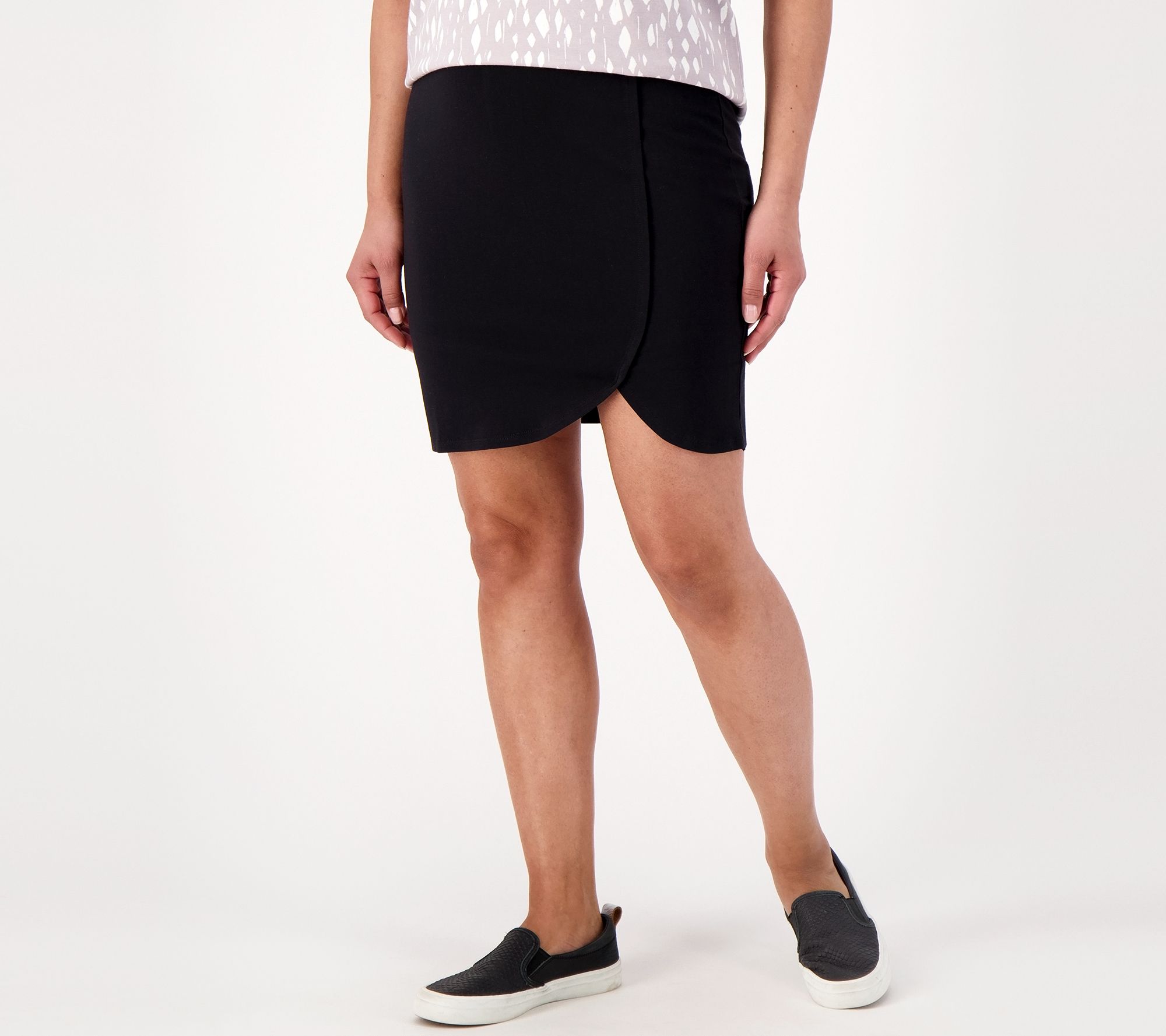 "As Is" Belle by Kim Gravel TripleLuxe Knit Tulip Hem Skort