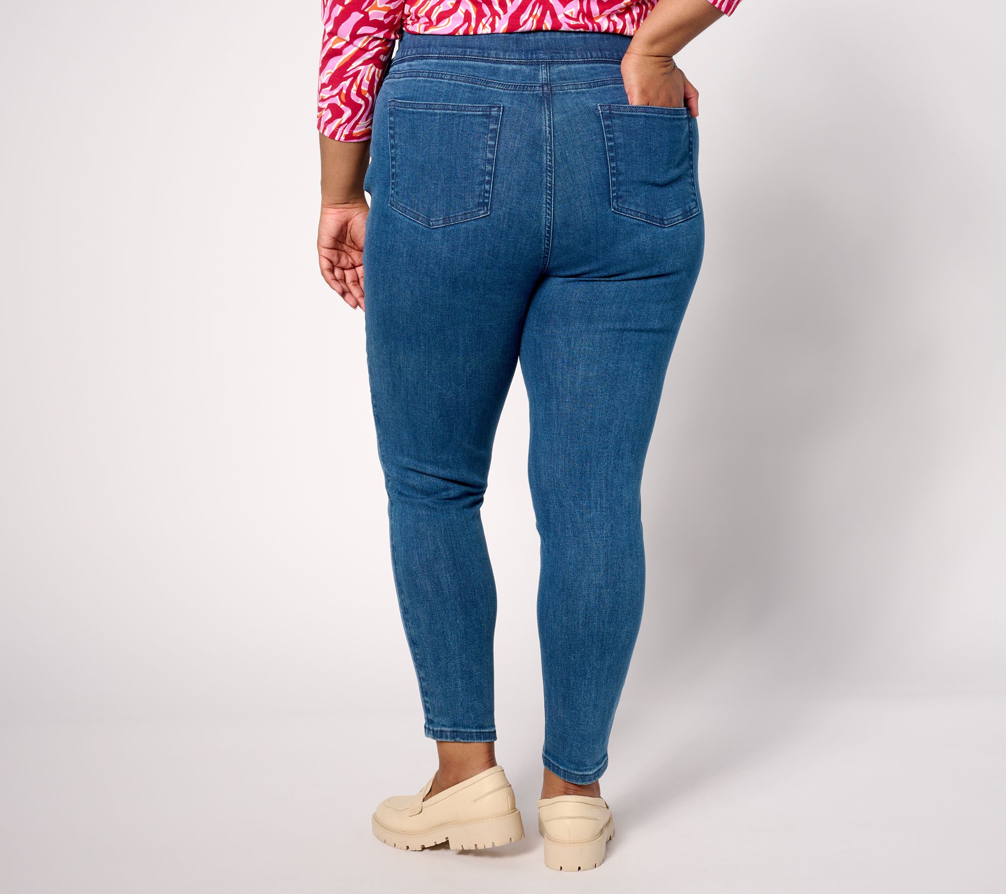 Denim & Co. Easy Stretch Jegging with Seam Details 